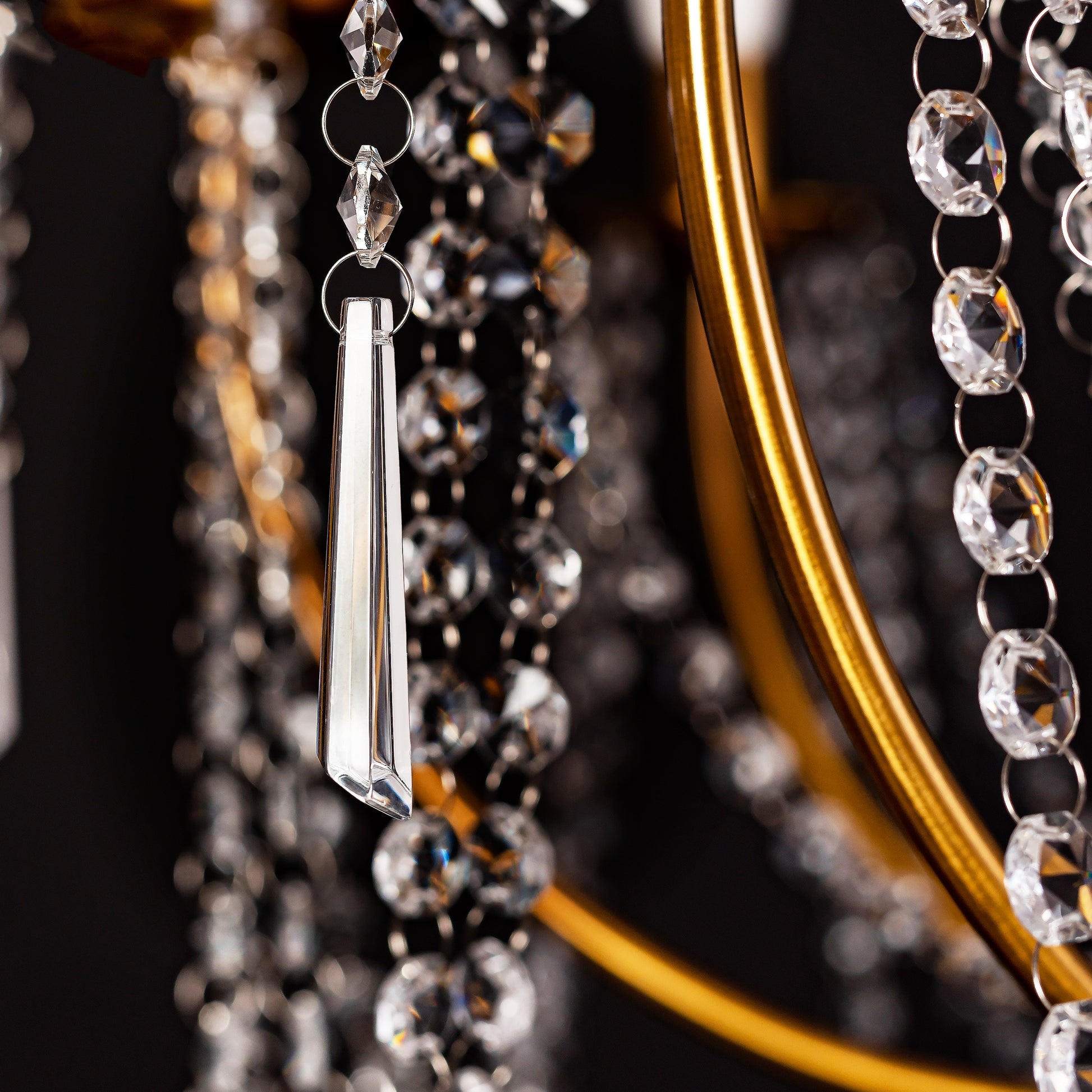 Lampa Kryształowa Żyrandol APP766-8CP Złota  2