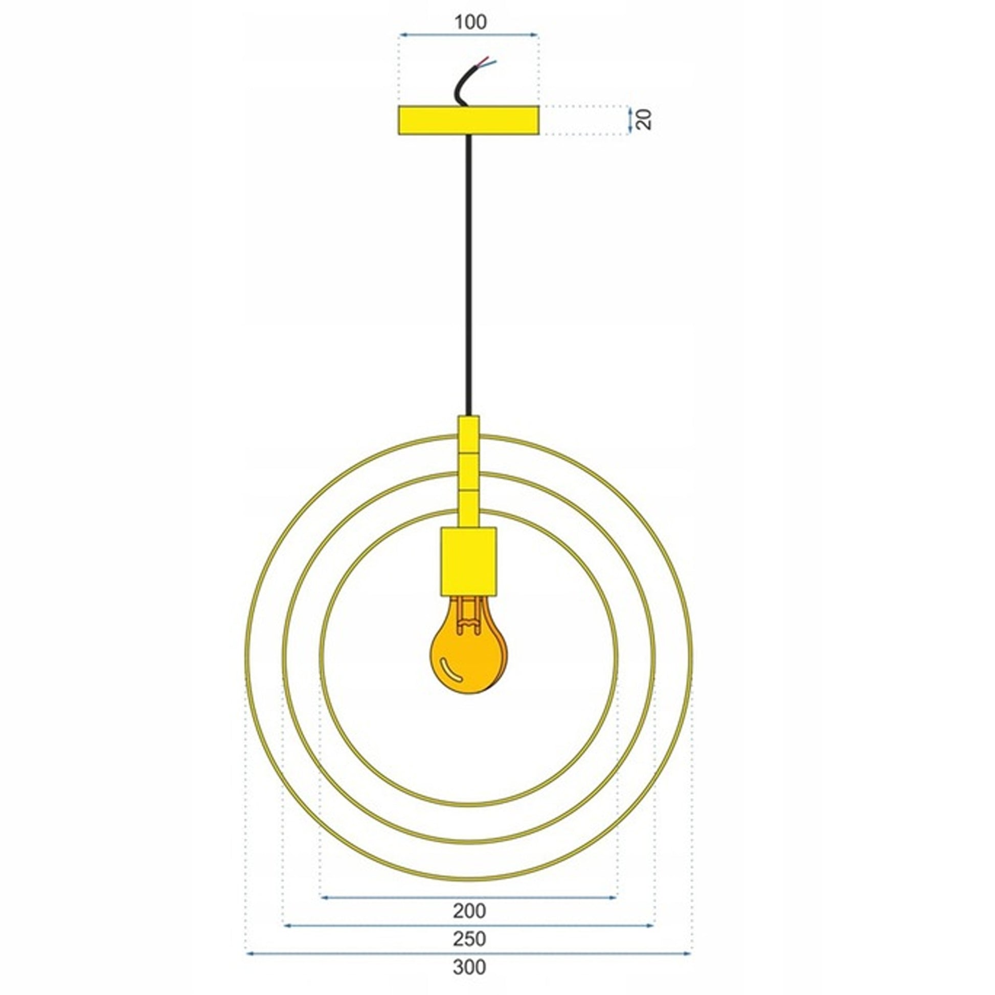 Lampa Sufitowa Metalowa Pierścieniowa APP286-1CP Złota  7
