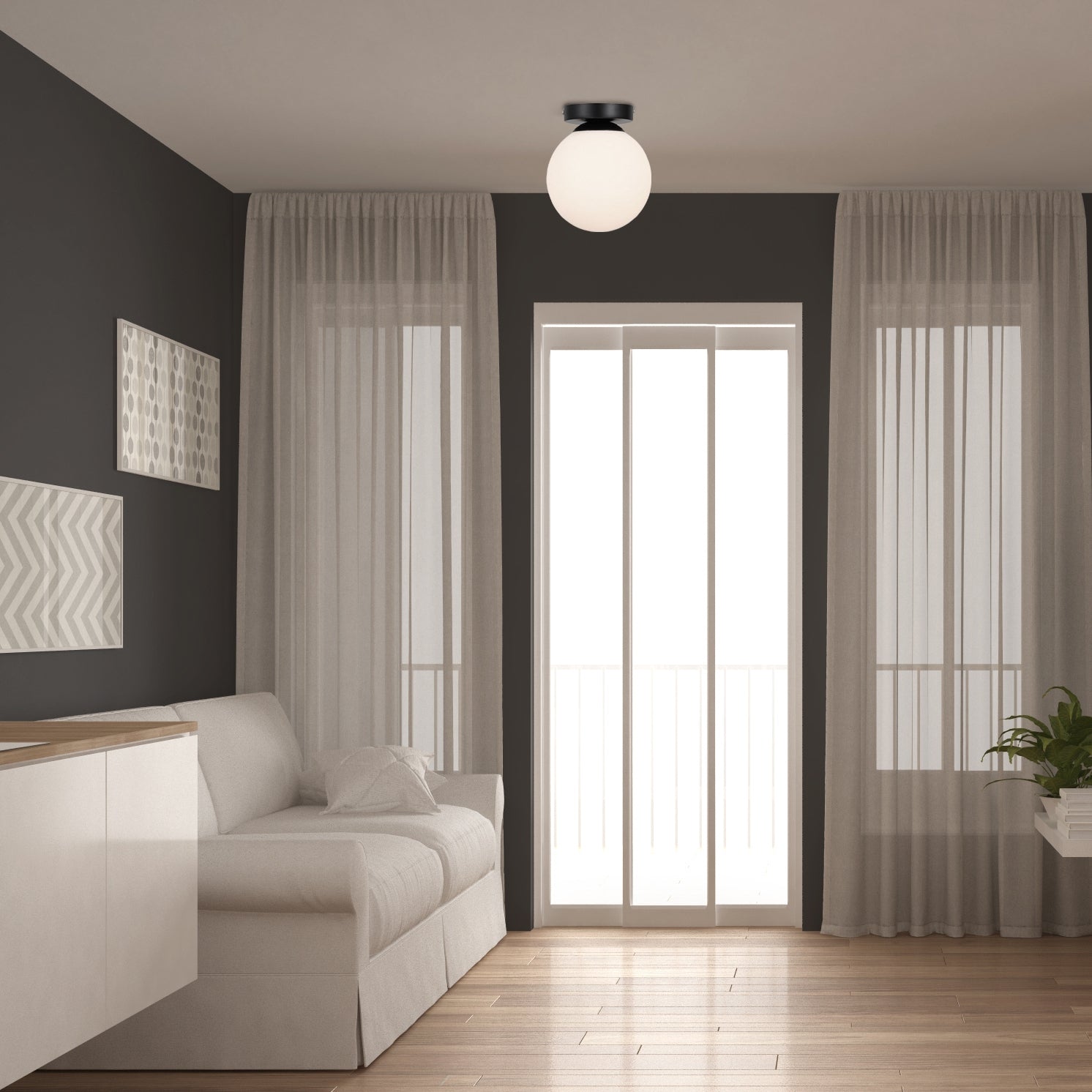 Lampa Sufitowa APP1155-1C Czarny  4