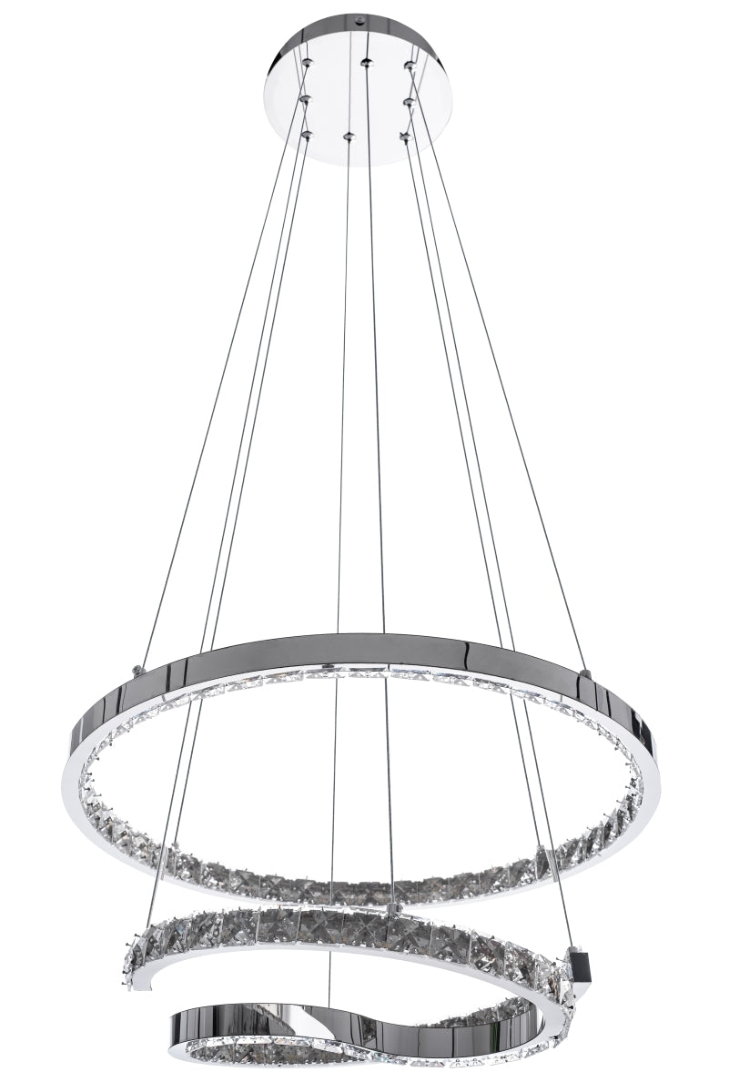 Lampa Kryształowa Wisząca Ring Led APP773-2CP  2