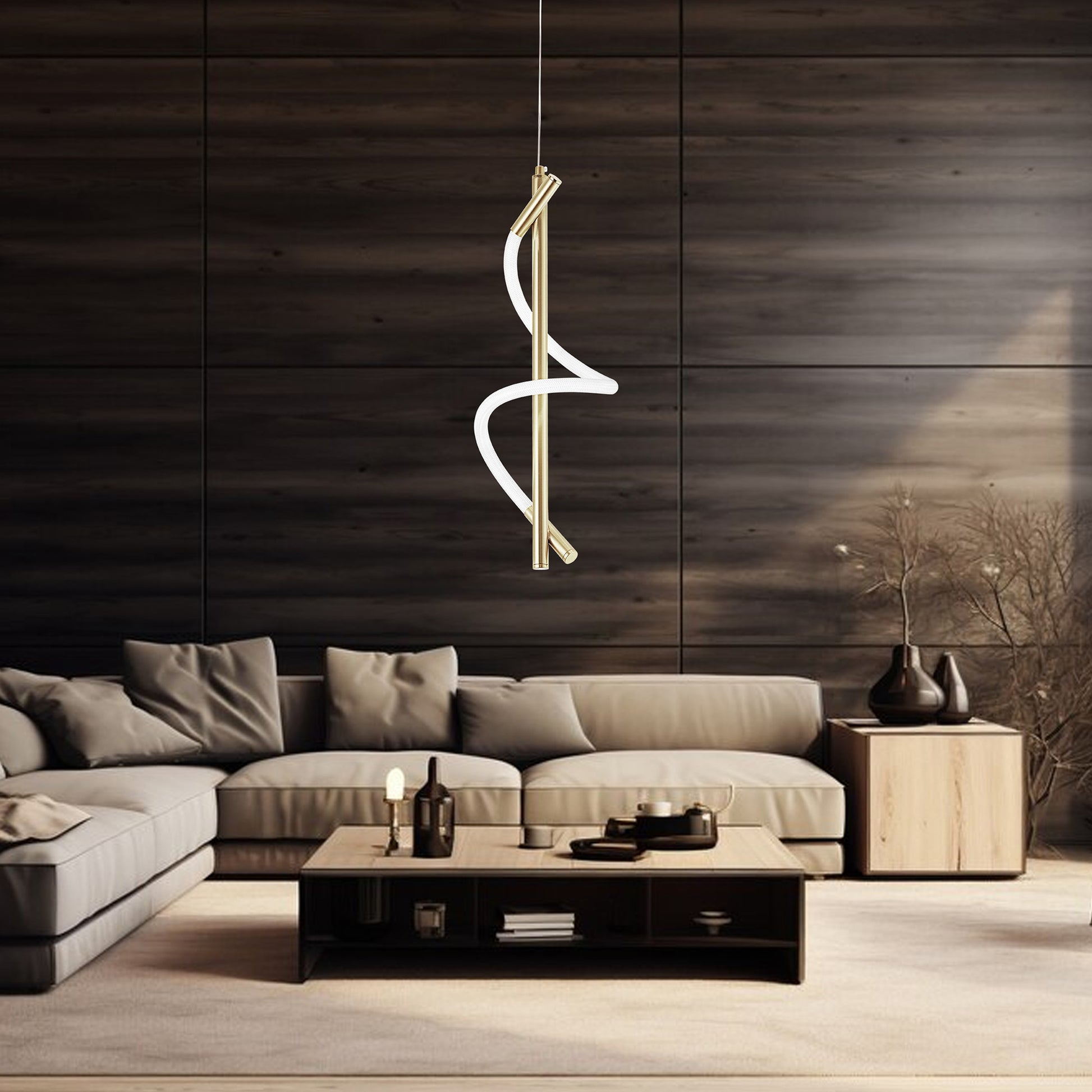 Lampa Wisząca Led G015-cp Złota  6