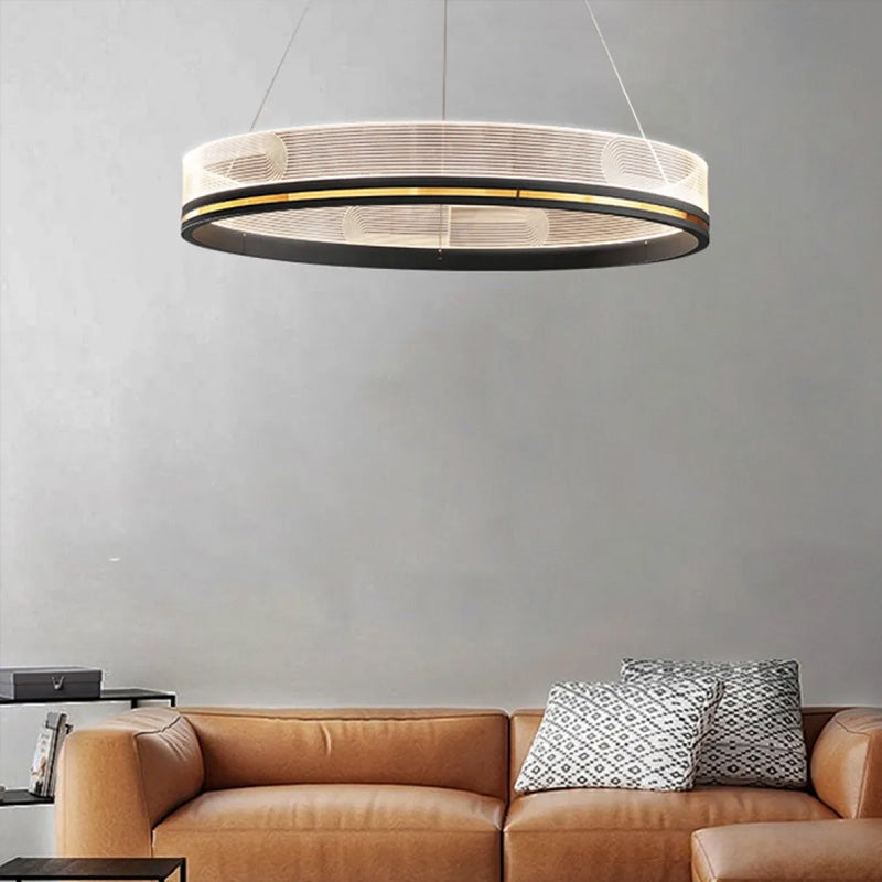 Lampa Wisząca Led App1192-cp Czarno Złota  3