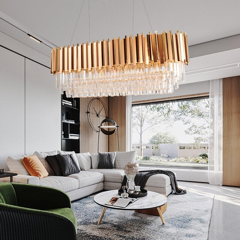 Kryształowa Lampa Sufitowa 312355 Złota  9