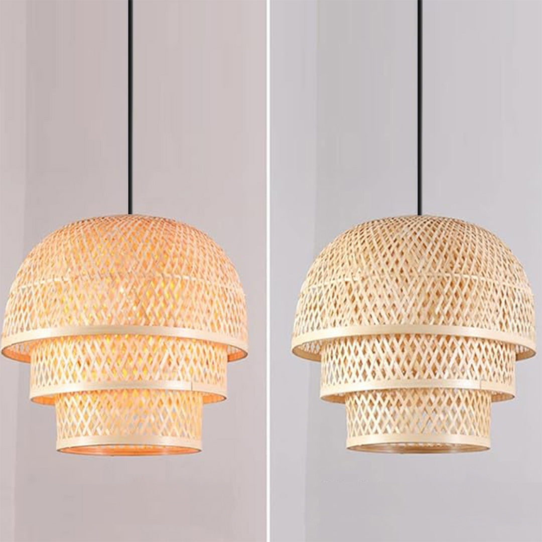 Lampa Wisząca Bambusowa APP1629-1CP  3