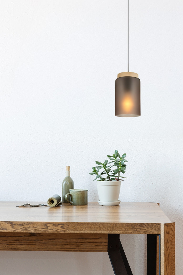 Lampa Sufitowa Wisząca APP1810-1CP Frosted Grey  2