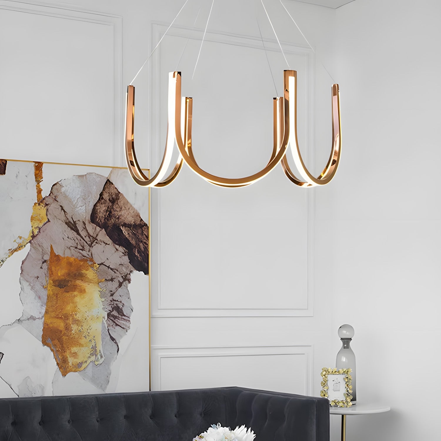 Lampa Wisząca Led App1749-cp Złota  5