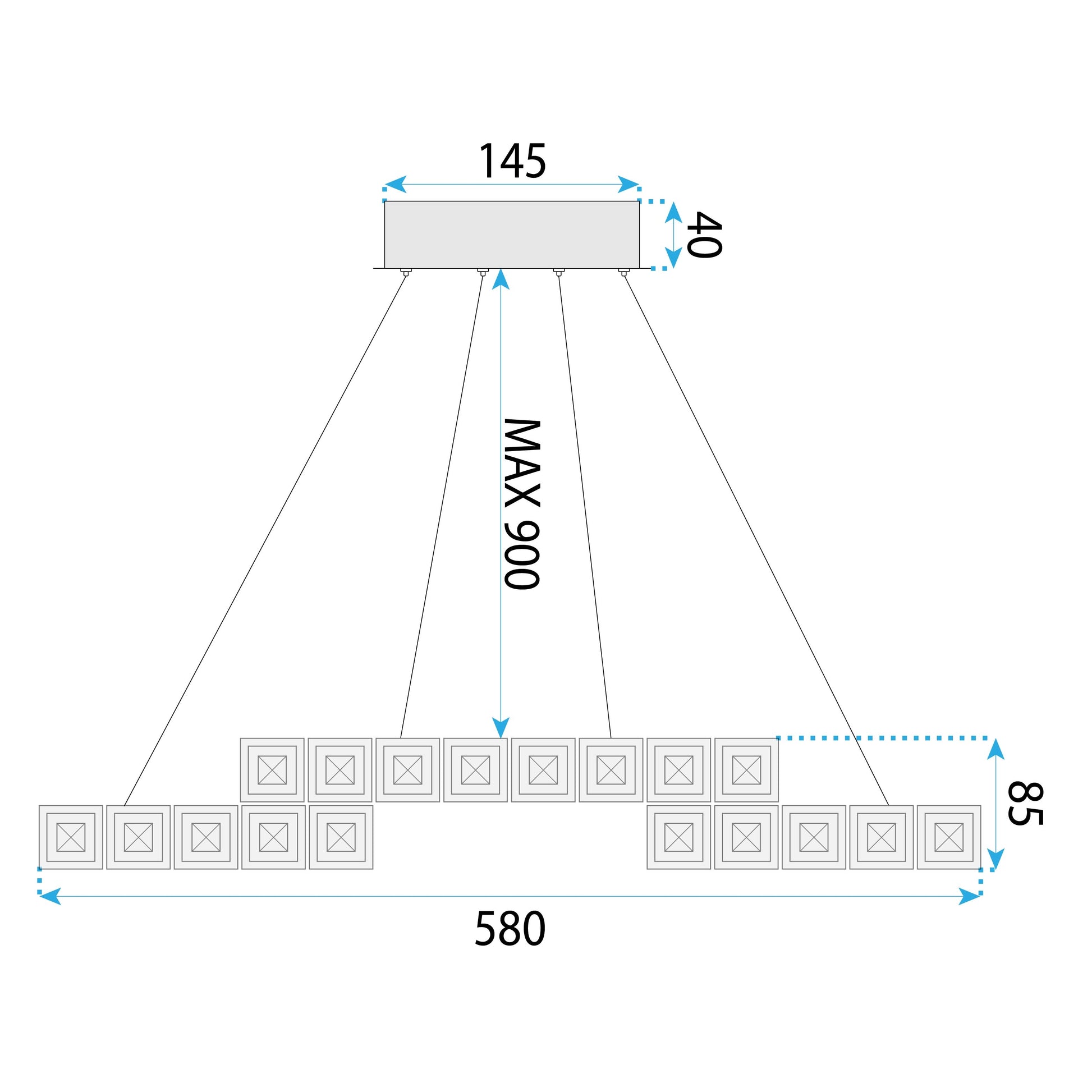 Lampa Wisząca Led App1556-cp Chrom  10