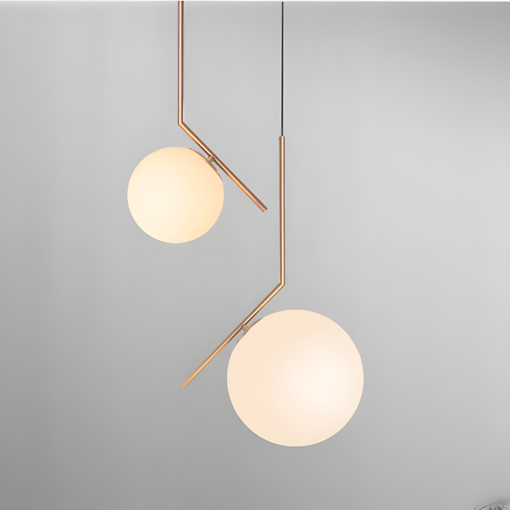 Lampa Sufitowa Wisząca Szklana Kula G106-1w Złota Biała  10