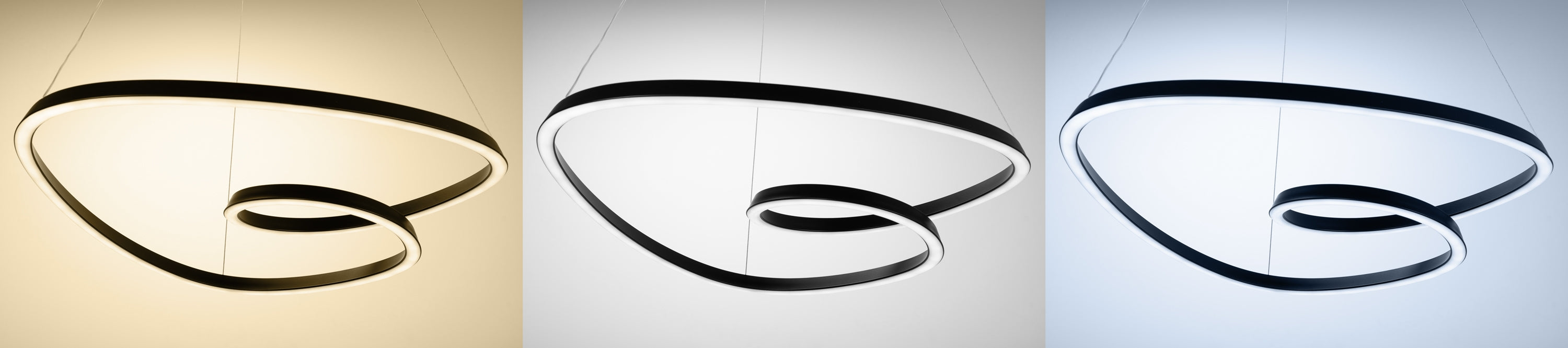 Lampa Sufitowa Wisząca Loop Led + Pilot App796-cp Czarna  6