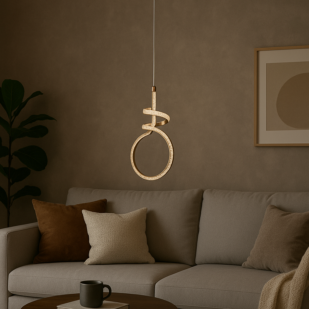 Lampa Wisząca Led G071-cp Złota  5