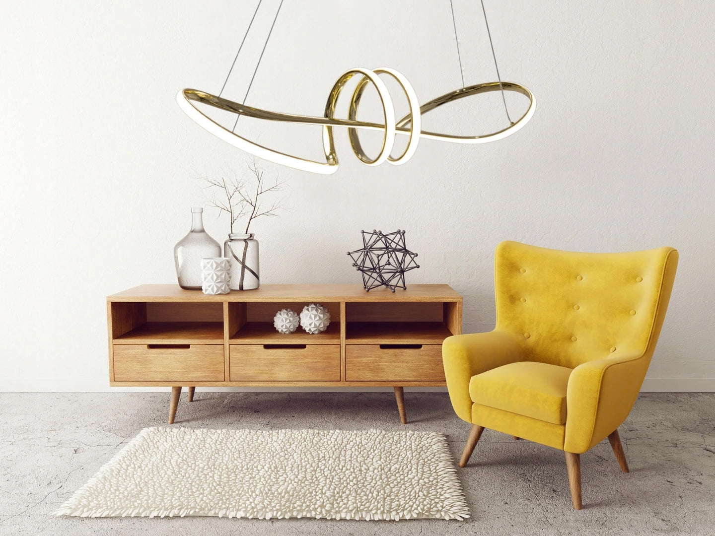 Lampa Sufitowa Nowoczesna Led + Pilot App824-cp Złota  7