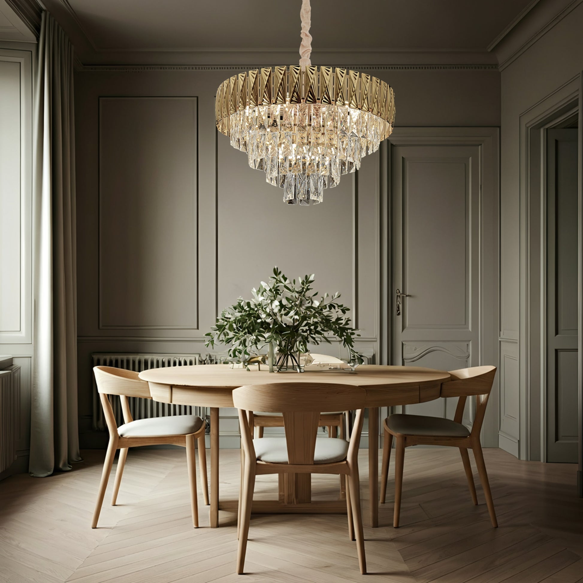 Lampa Wisząca Z Kryształami G060-cp 60cm  5