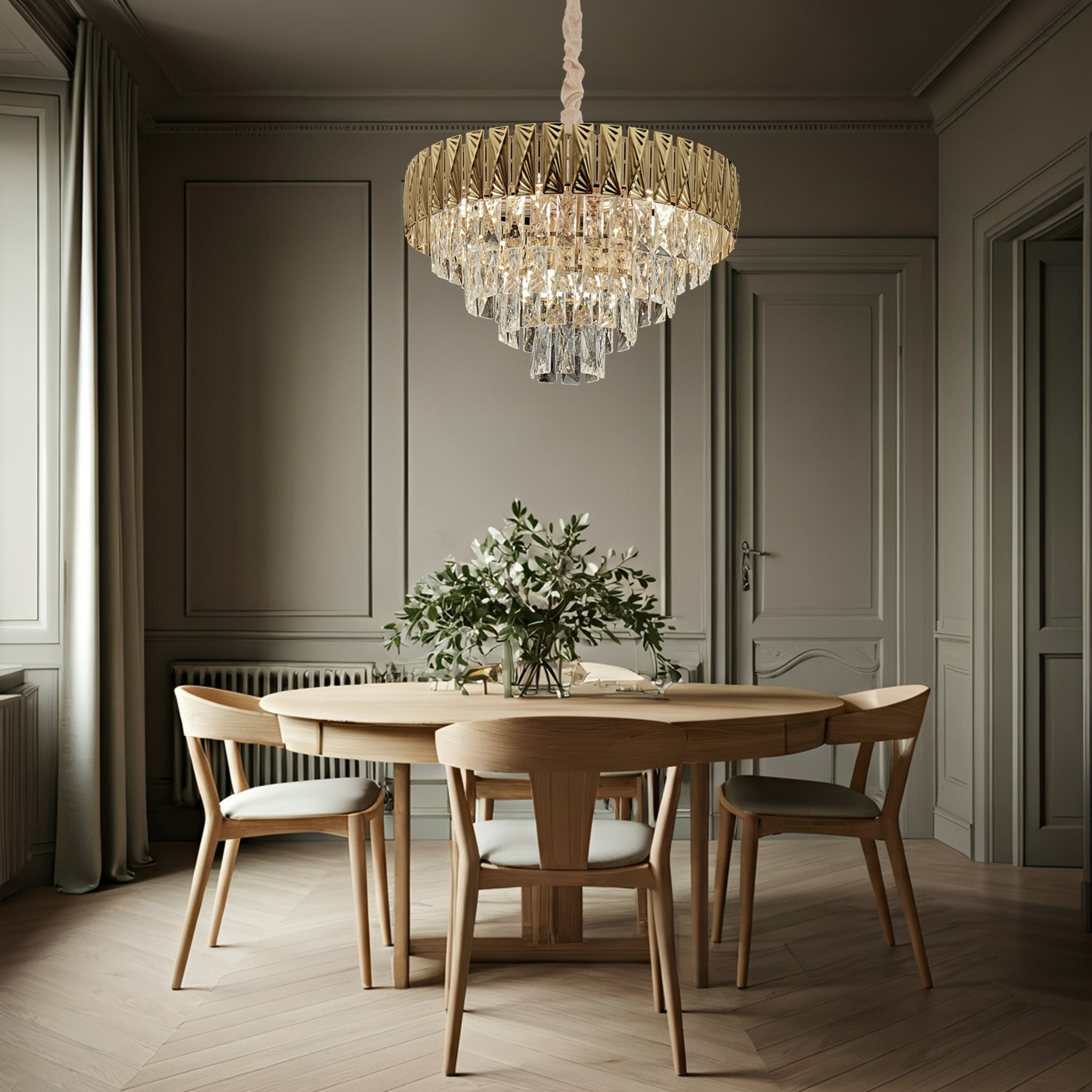 Lampa Wisząca Z Kryształami G060-cp 60cm  5