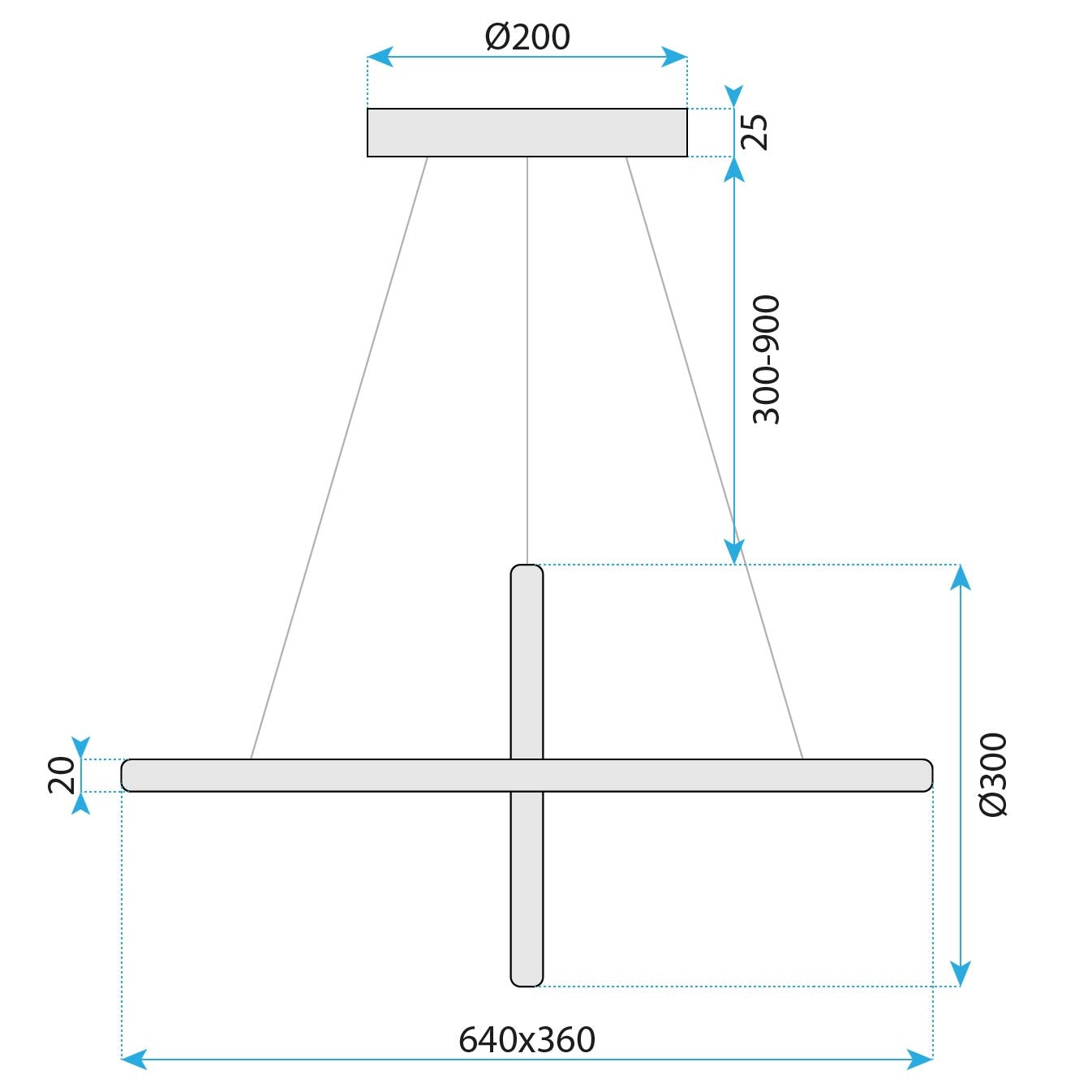 Lampa Wisząca Led G034-cp Złota  6