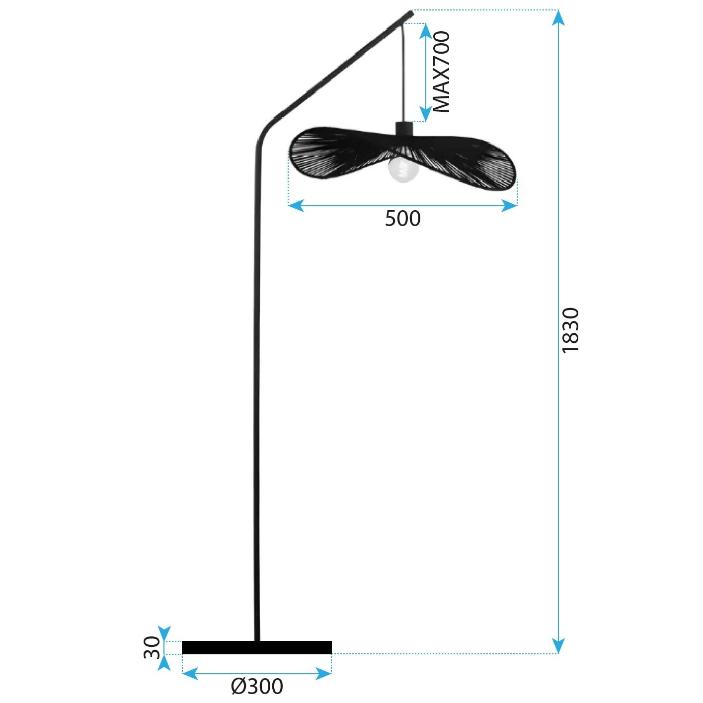 Lampa Stojąca Podłogowa APP1829-1F  5