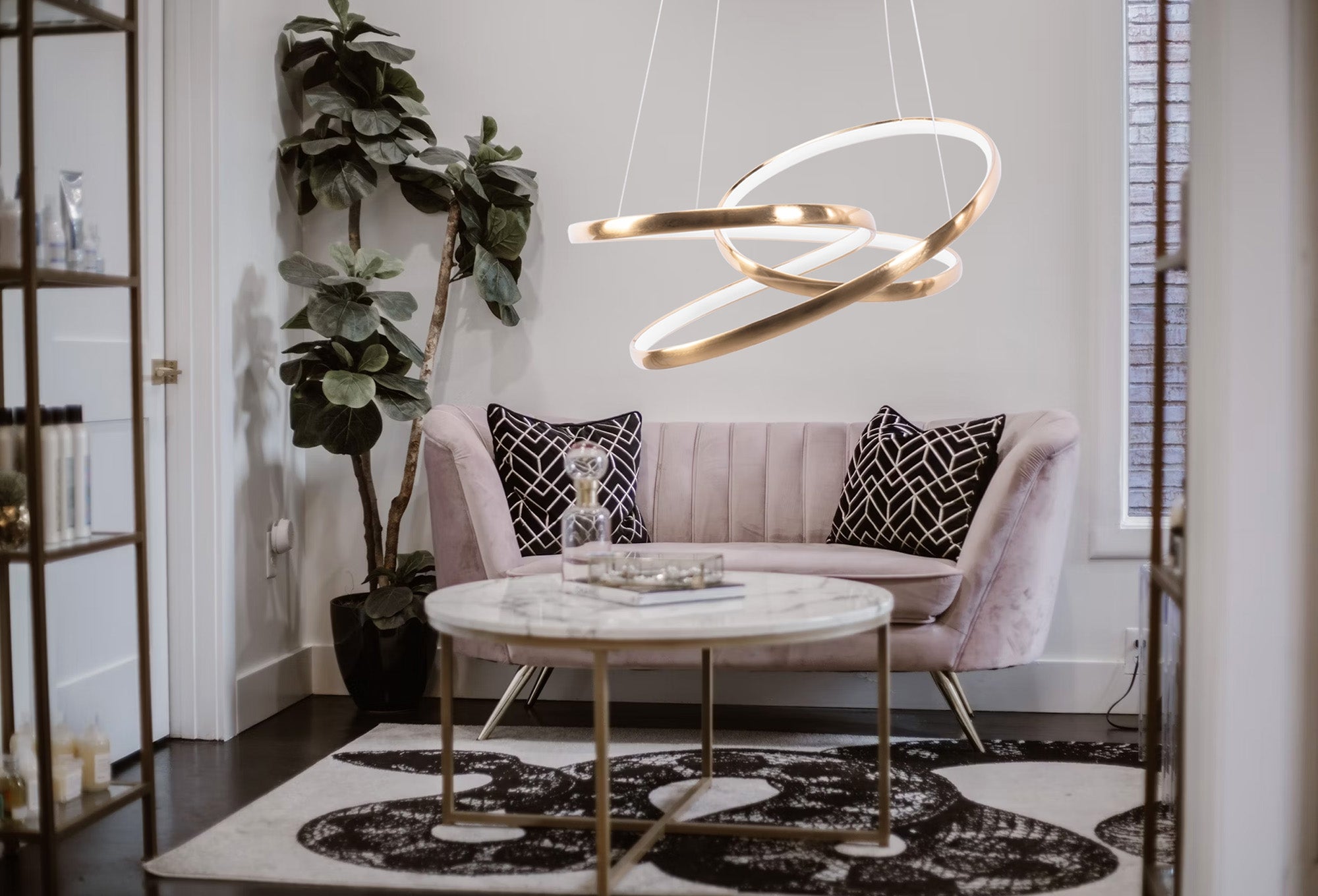 Lampa Wisząca Led G005-cp Złota  2