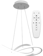 Lampa Sufitowa Wisząca Ring Nowoczesna Led + Pilot App392-cp Biała  1