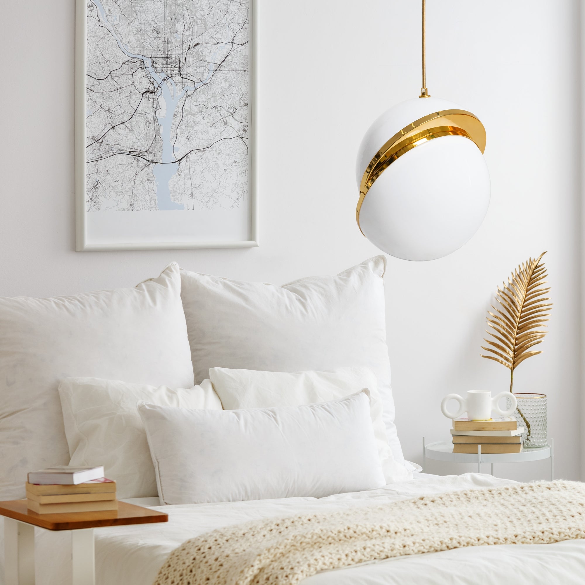 Lampa Sufitowa Wisząca Akrylowa Kula APP481-1CP Biała  6