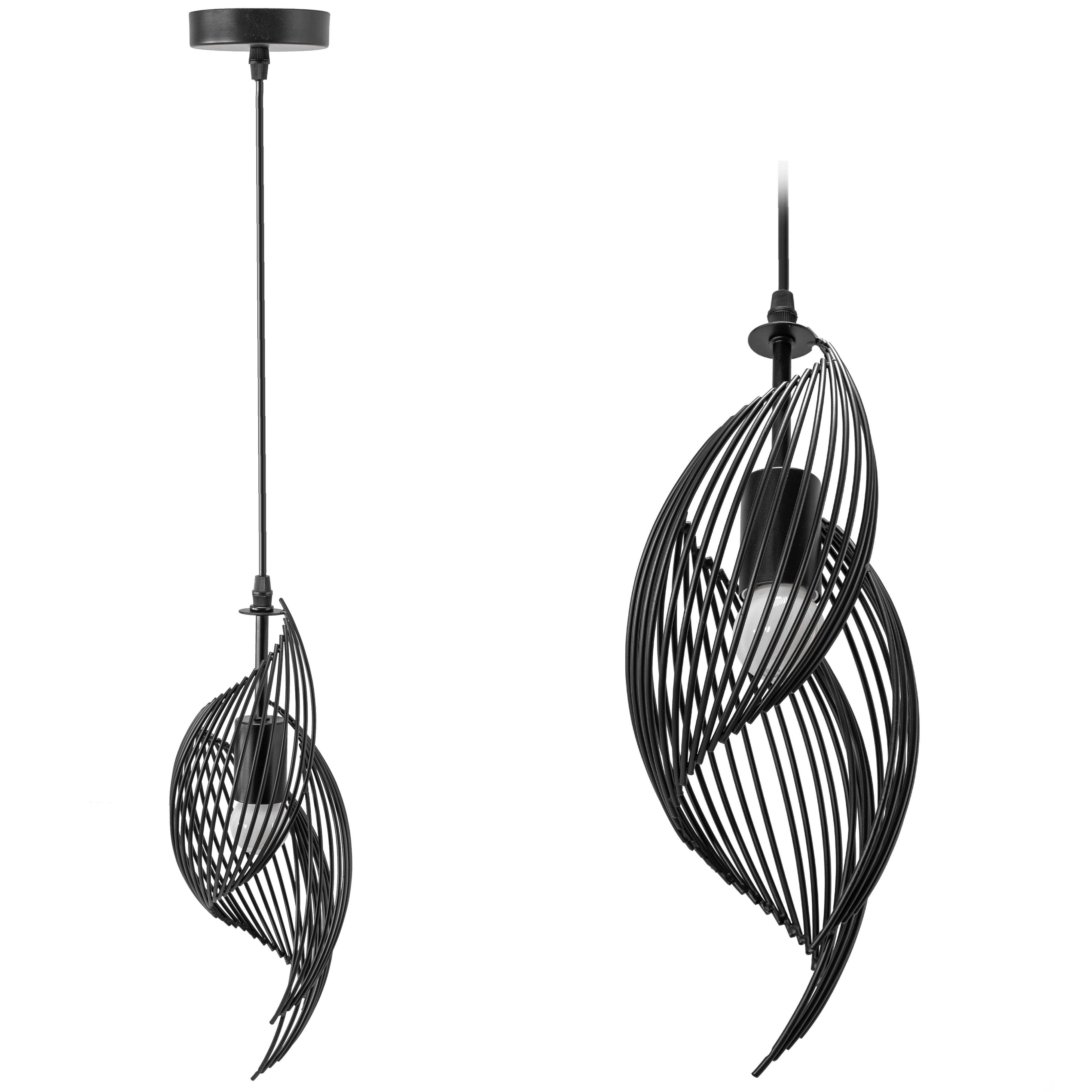 Lampa Sufitowa Nowoczesna Loft APP977-1CP Czarna  1