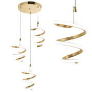 Lampa Wisząca Led G075-3cpr Złota  1