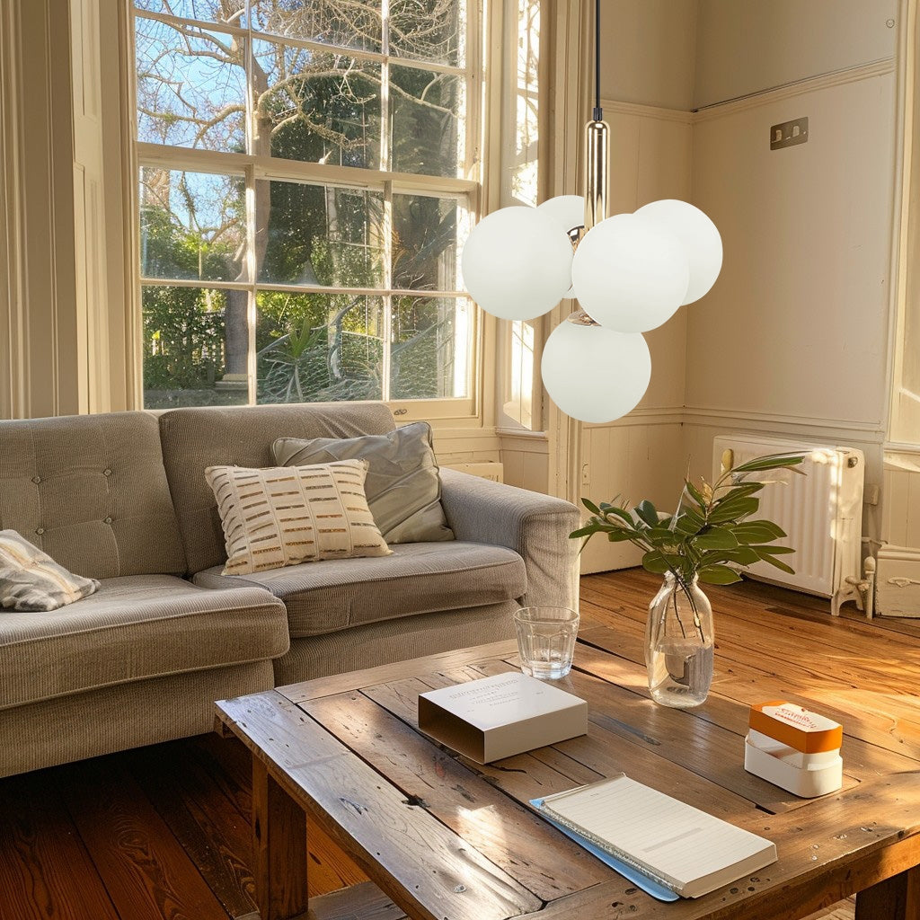 Lampa Sufitowa Wisząca Złota APP1574-5CP  4