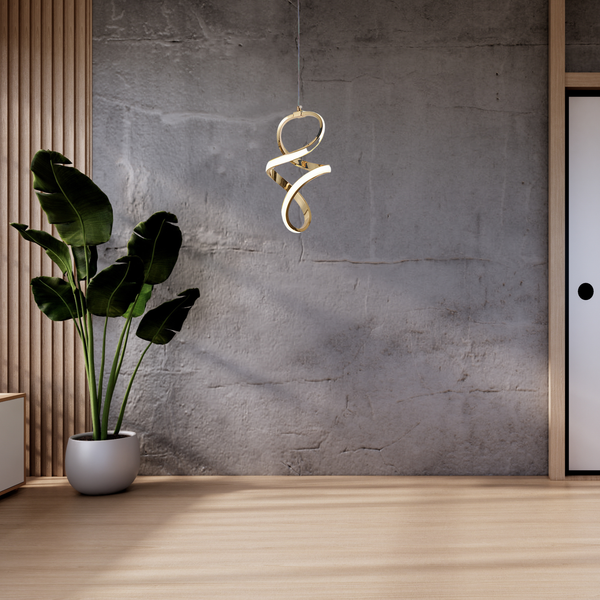 Lampa Wisząca Led G074-1cp Złota  5