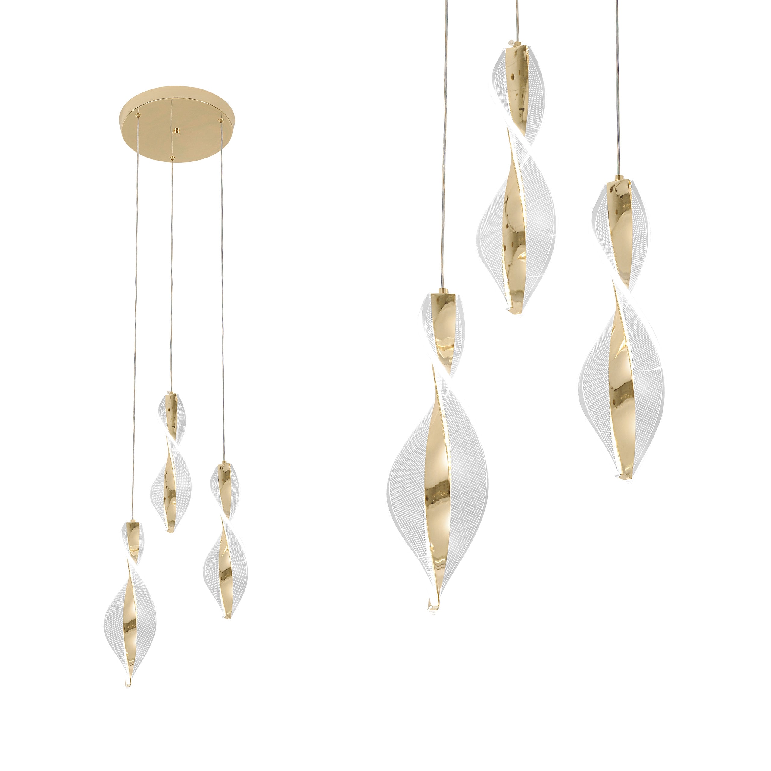 Lampa Wisząca Led G028-3cp Złoty  1