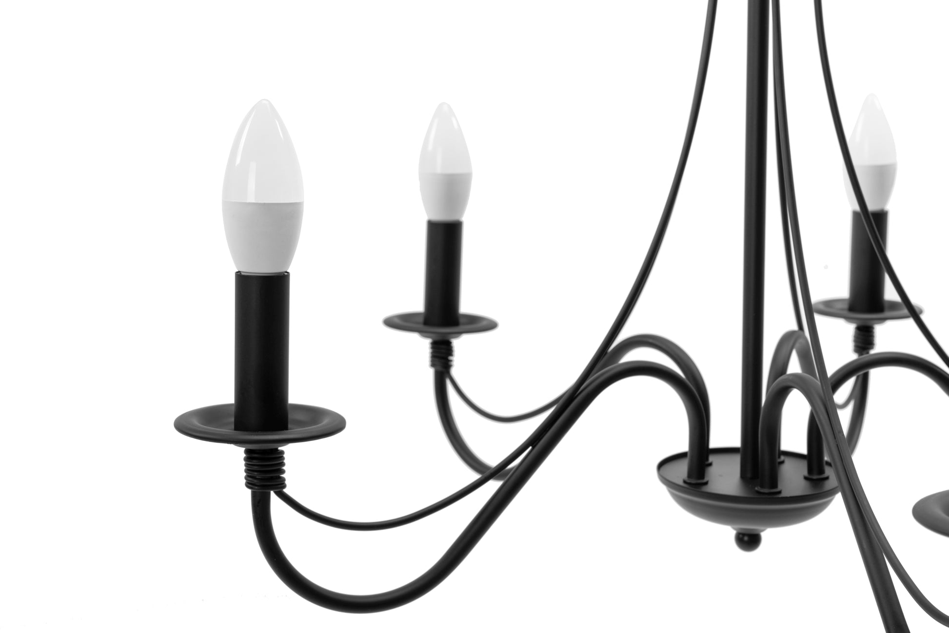 Lampa Sufitowa Wisząca Rustykalna APP647-5CP Czarna  4