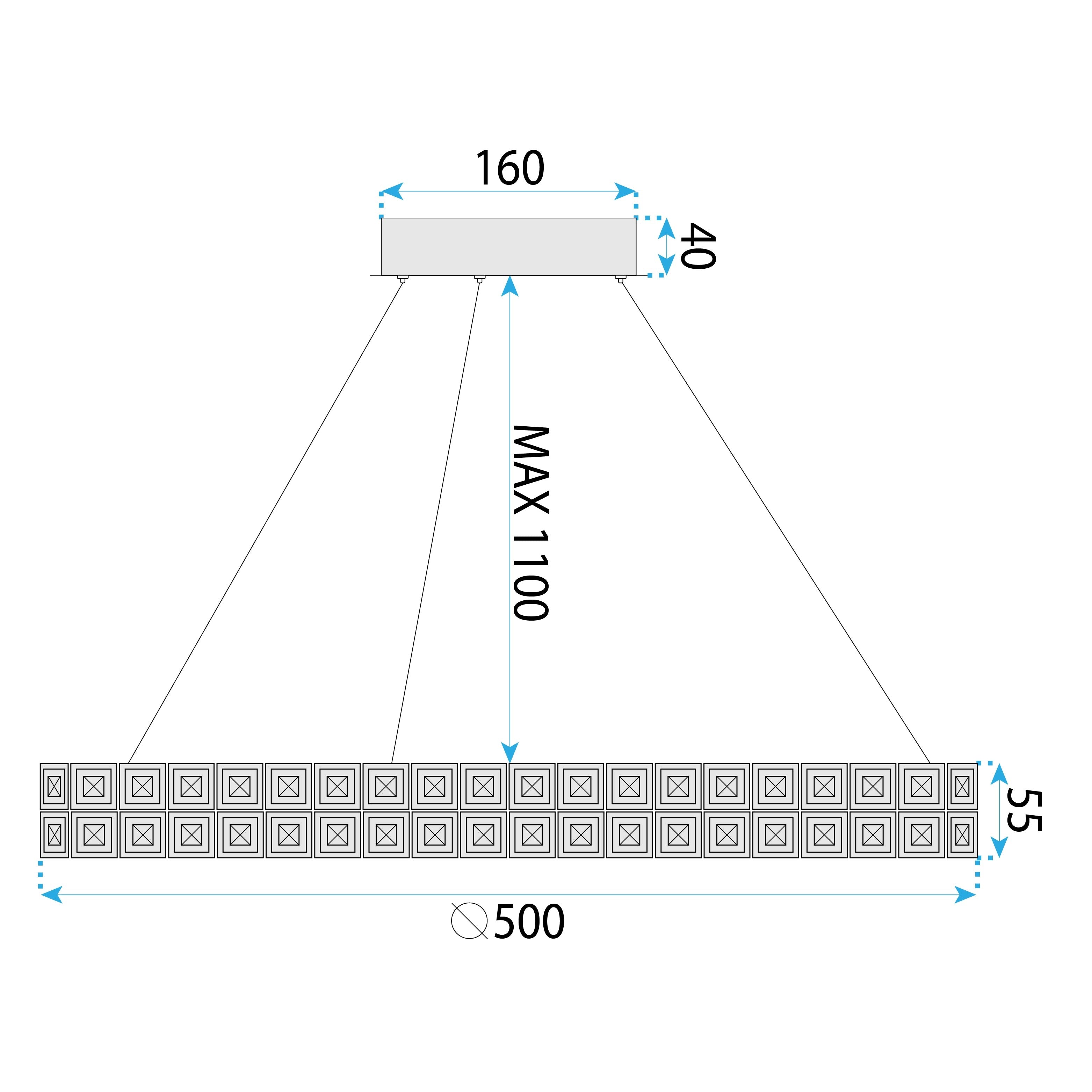 Lampa Wisząca Led Ms005-cp 50cm Chrom  5