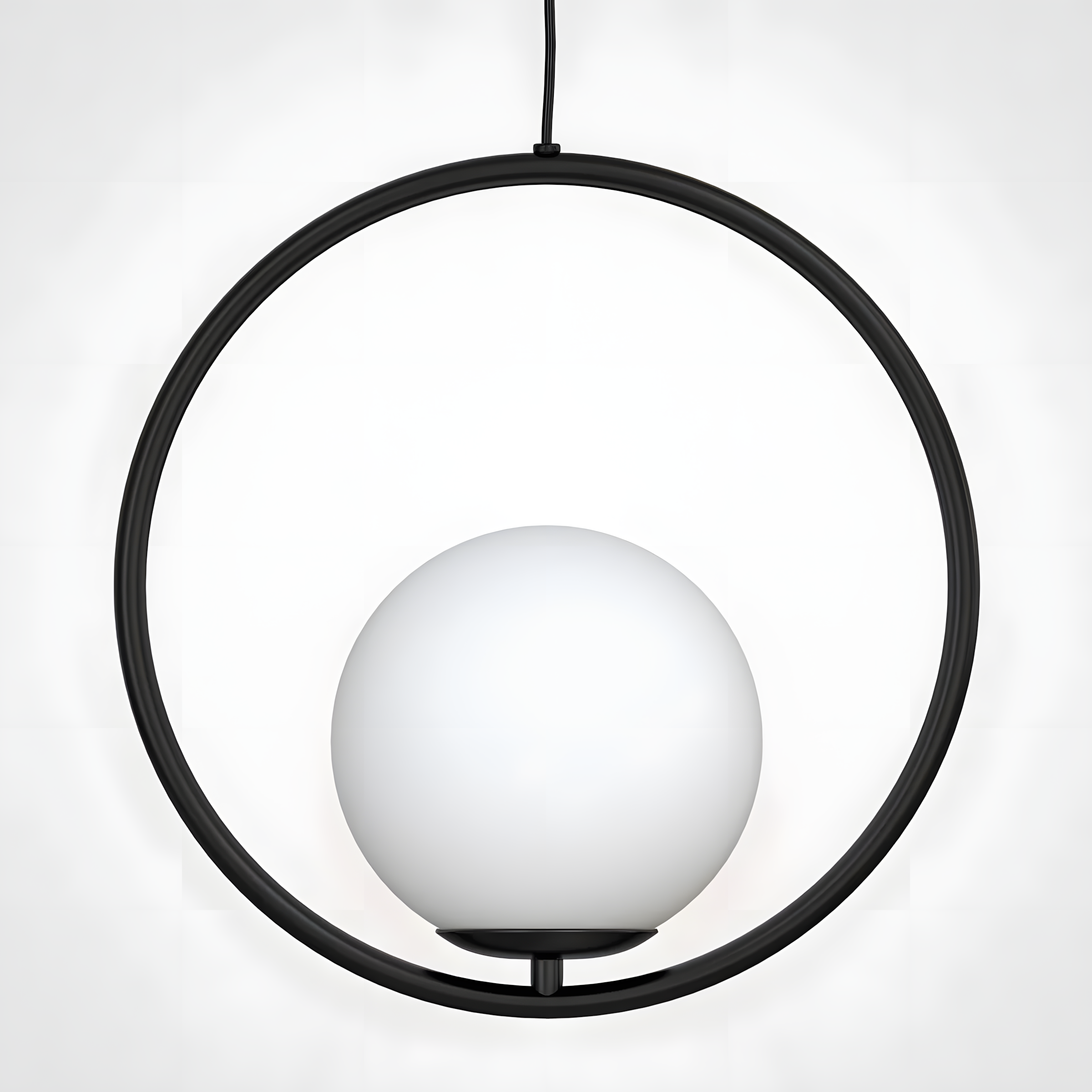 Lampa Sufitowa Wisząca Szklana Kula G110-1w Czarna  2