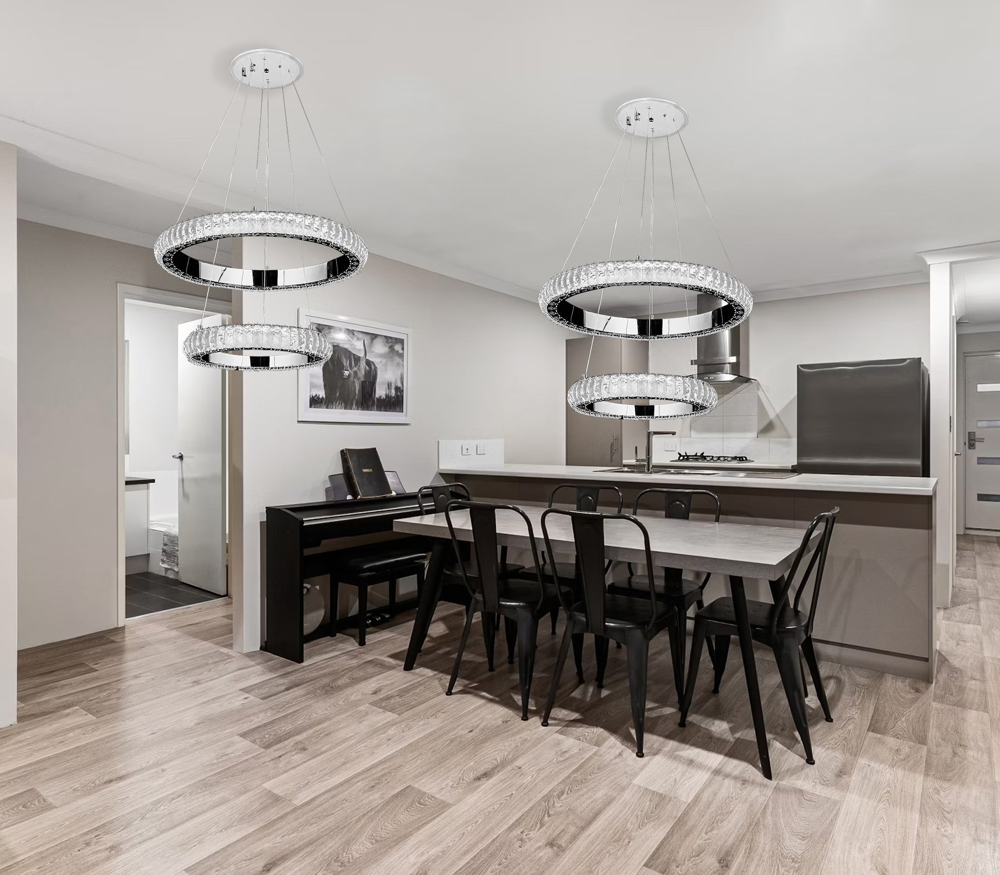 Lampa Wisząca Led G044-2cp Chrom  5