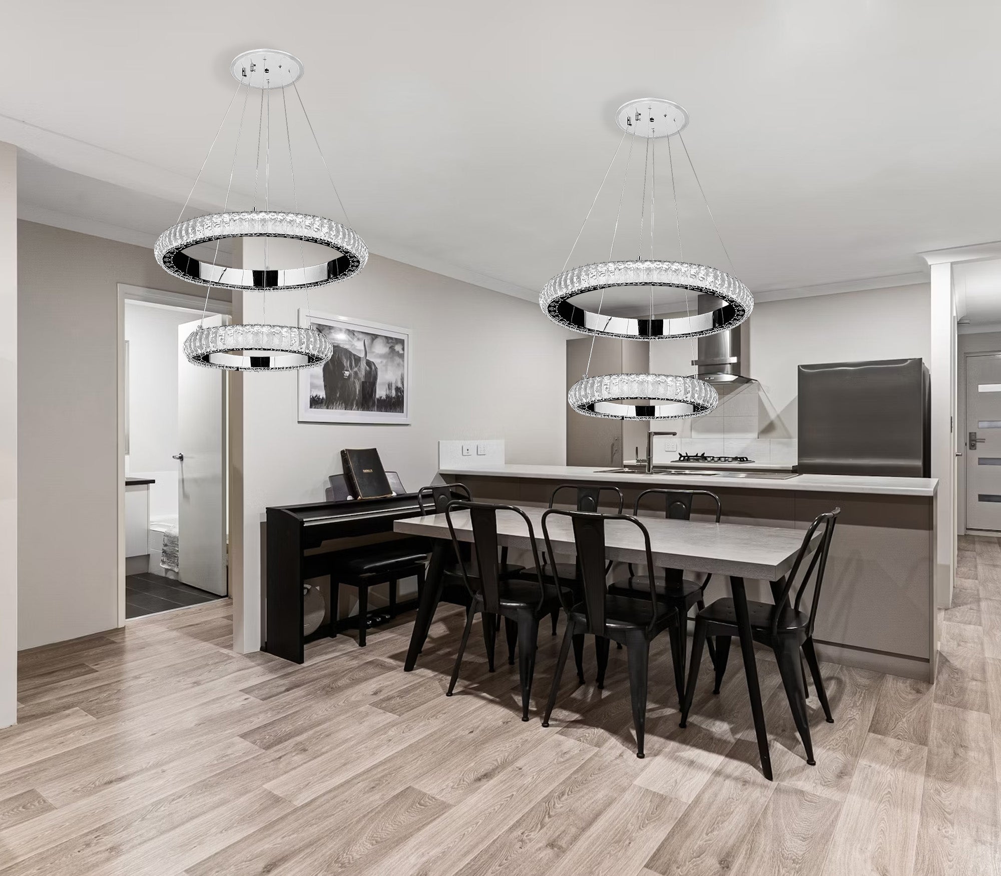 Lampa Wisząca Led G044-2cp Chrom  5