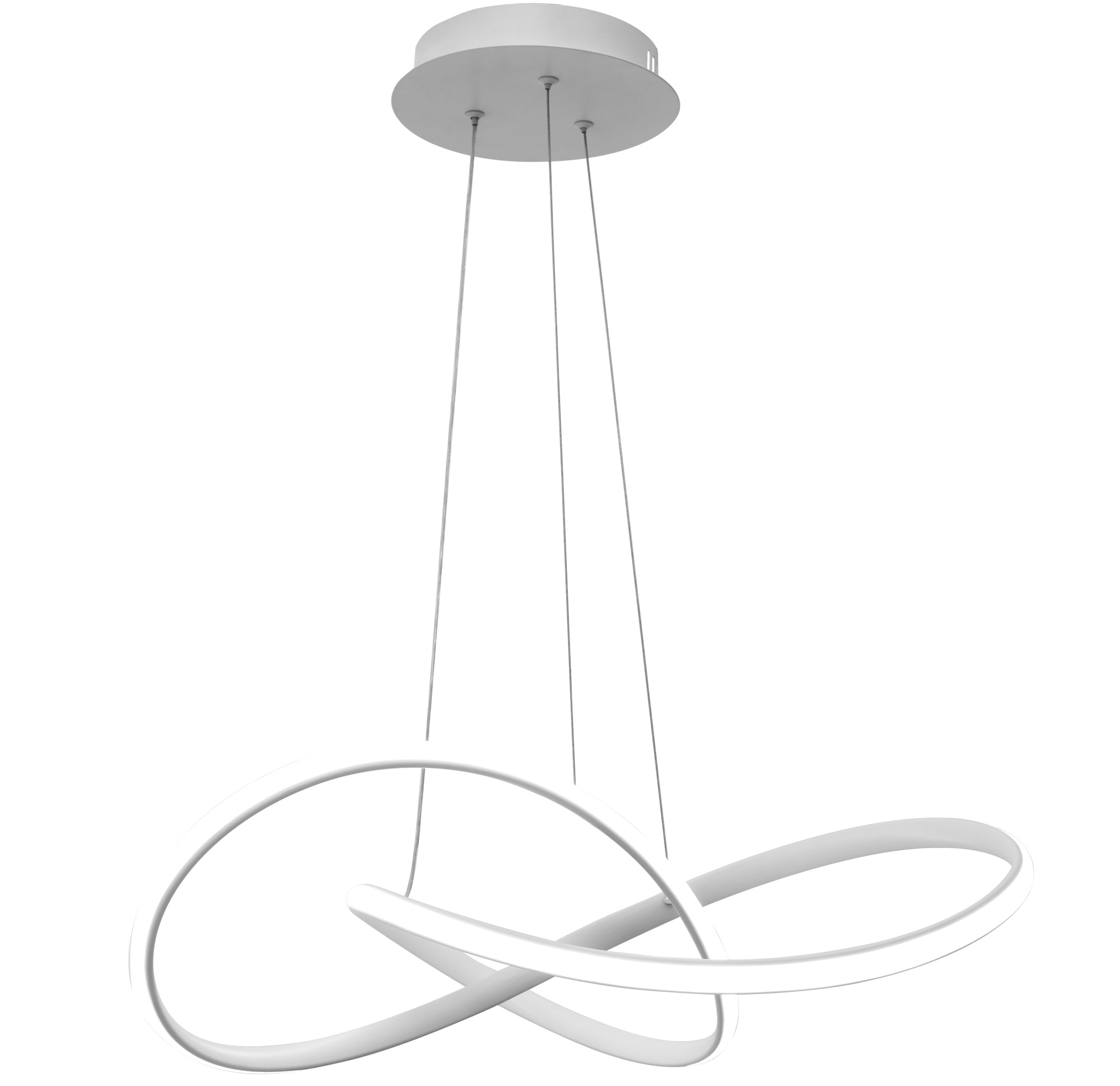 Lampa Sufitowa Wisząca Ring Nowoczesna Led + Pilot App396-cp Biała  3
