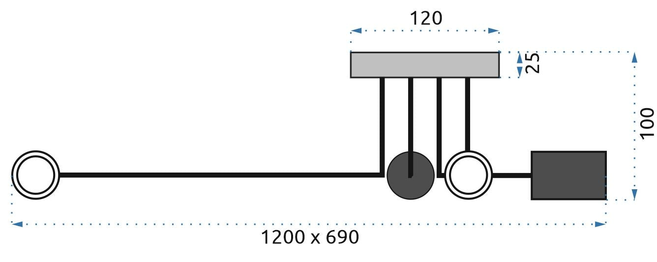 Lampa Sufitowa/ścienna Pająk Agaro 8  8