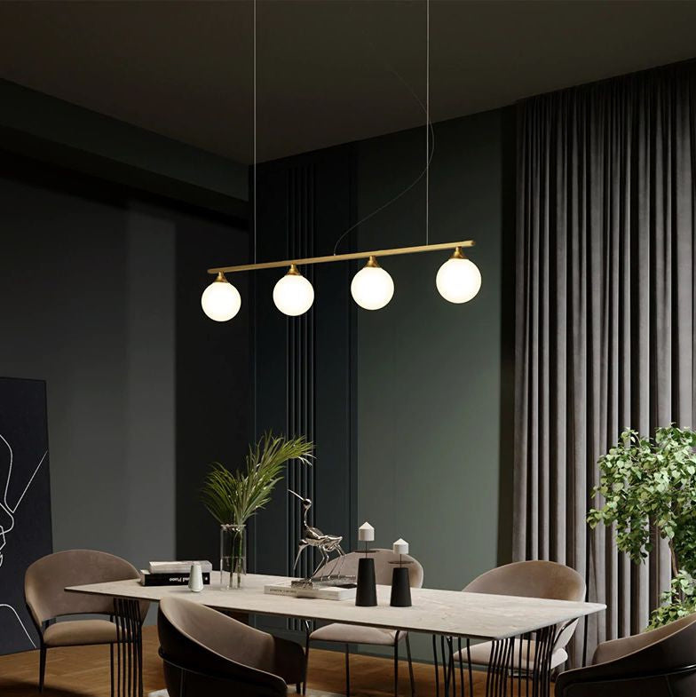 Lampa Wisząca Szklane Kule 4 Szt APP675-4CP Złota  3