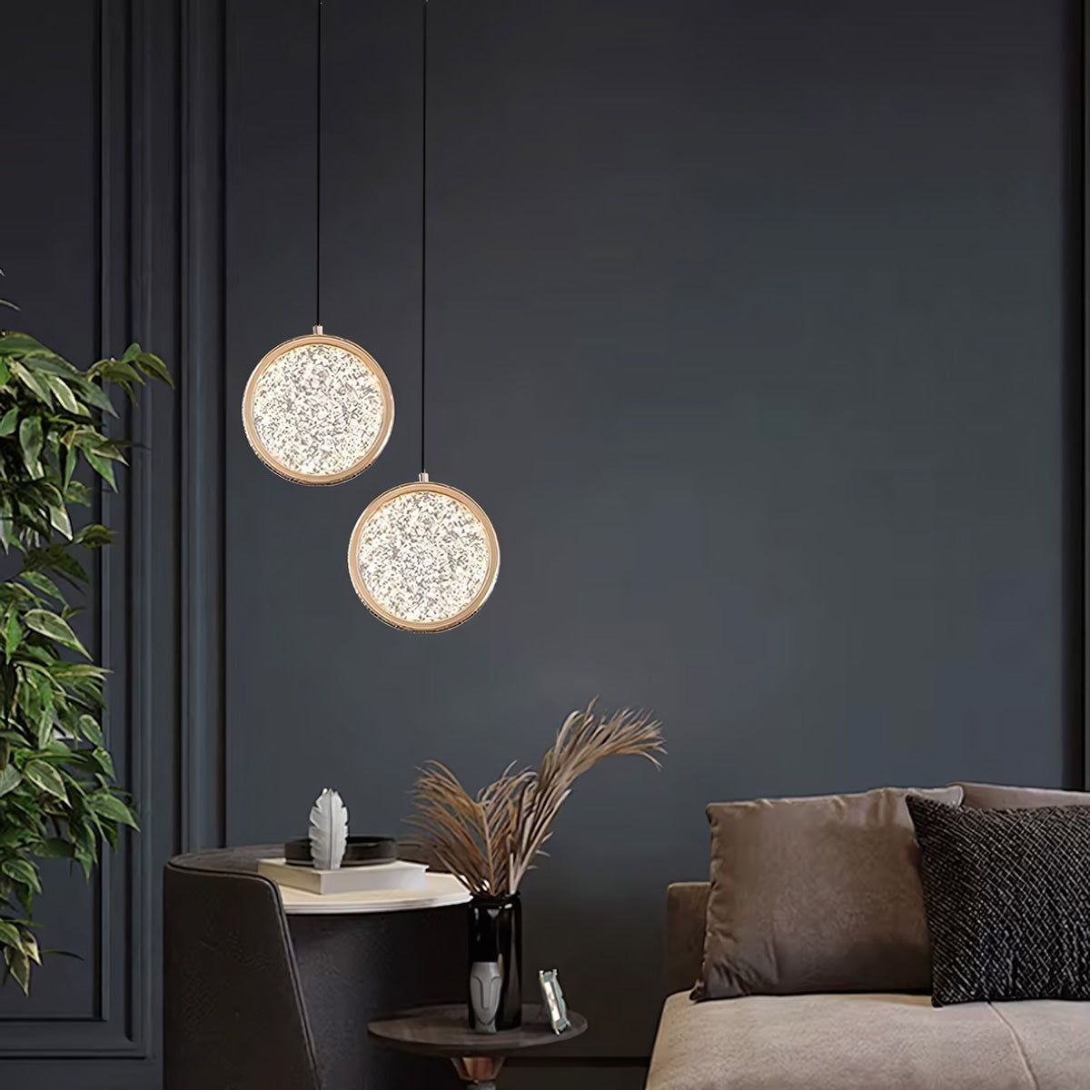 Lampa Wisząca Kryształowa Led G089-1cp Złota  7