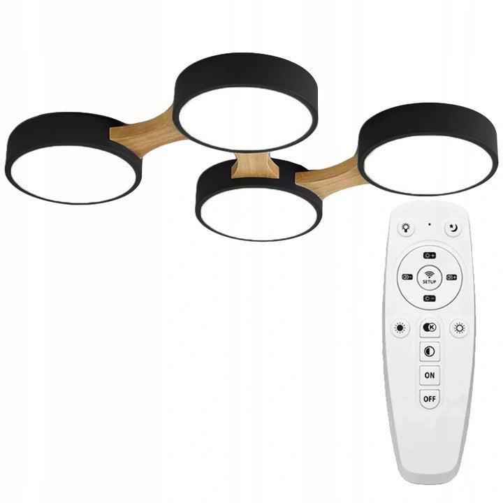 Lampa Sufitowa APP527-4C Czarna  1