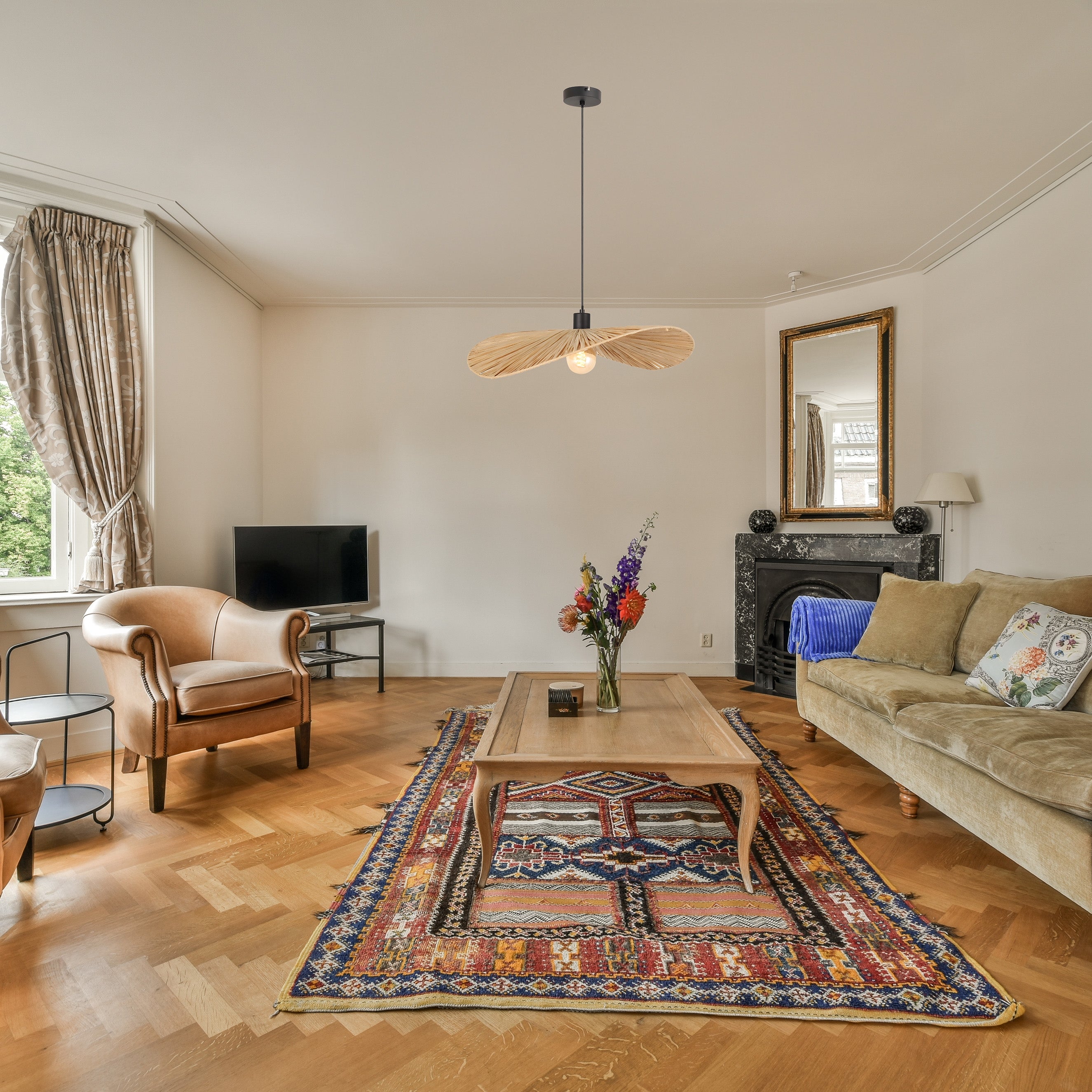 Lampa Sufitowa Wisząca APP1826-1CP Nature Black  2