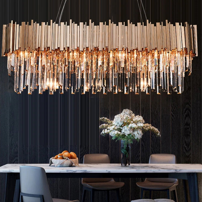 Kryształowa Lampa Sufitowa 312355 Złota  4