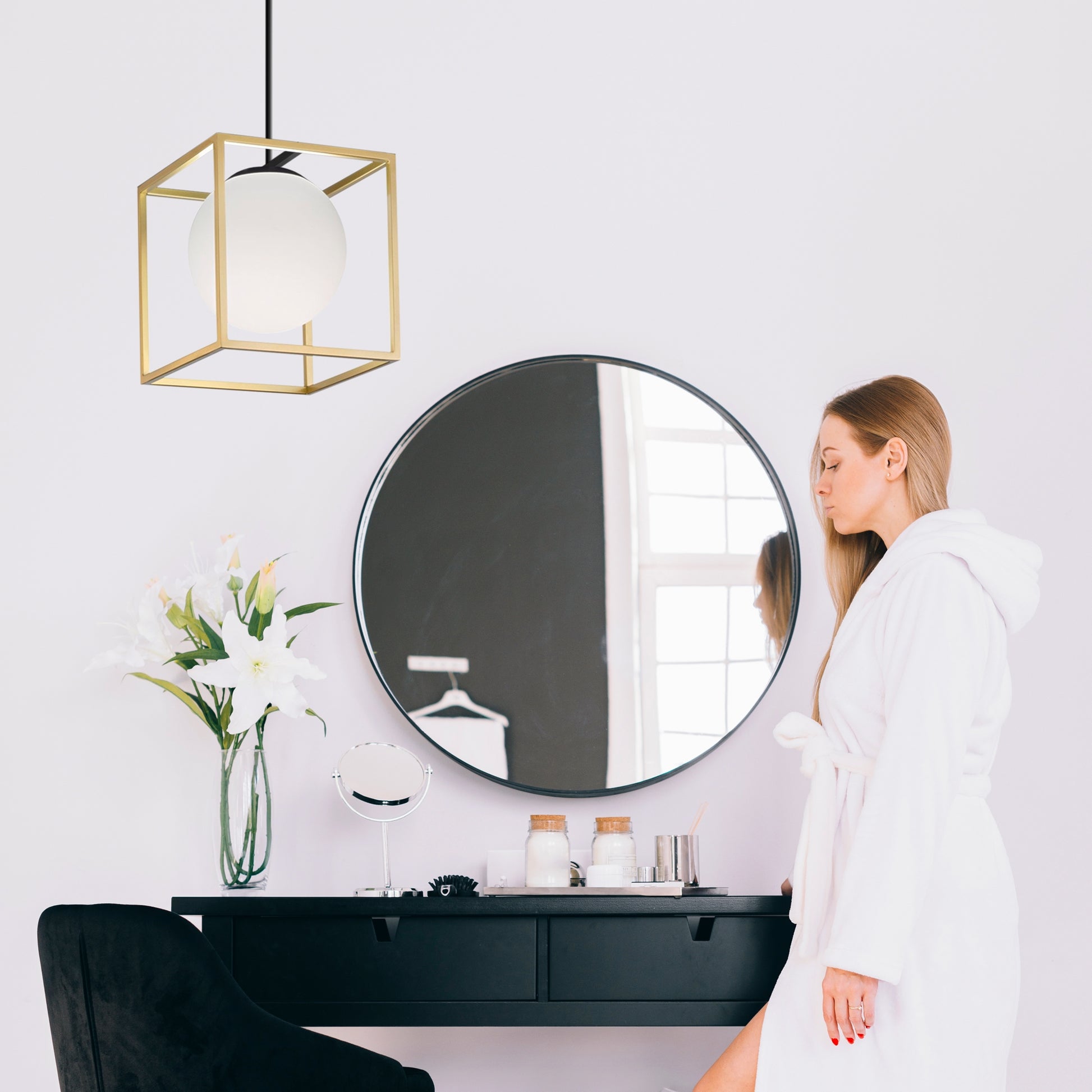 Lampa Wisząca APP1165-1CP Gold White  3