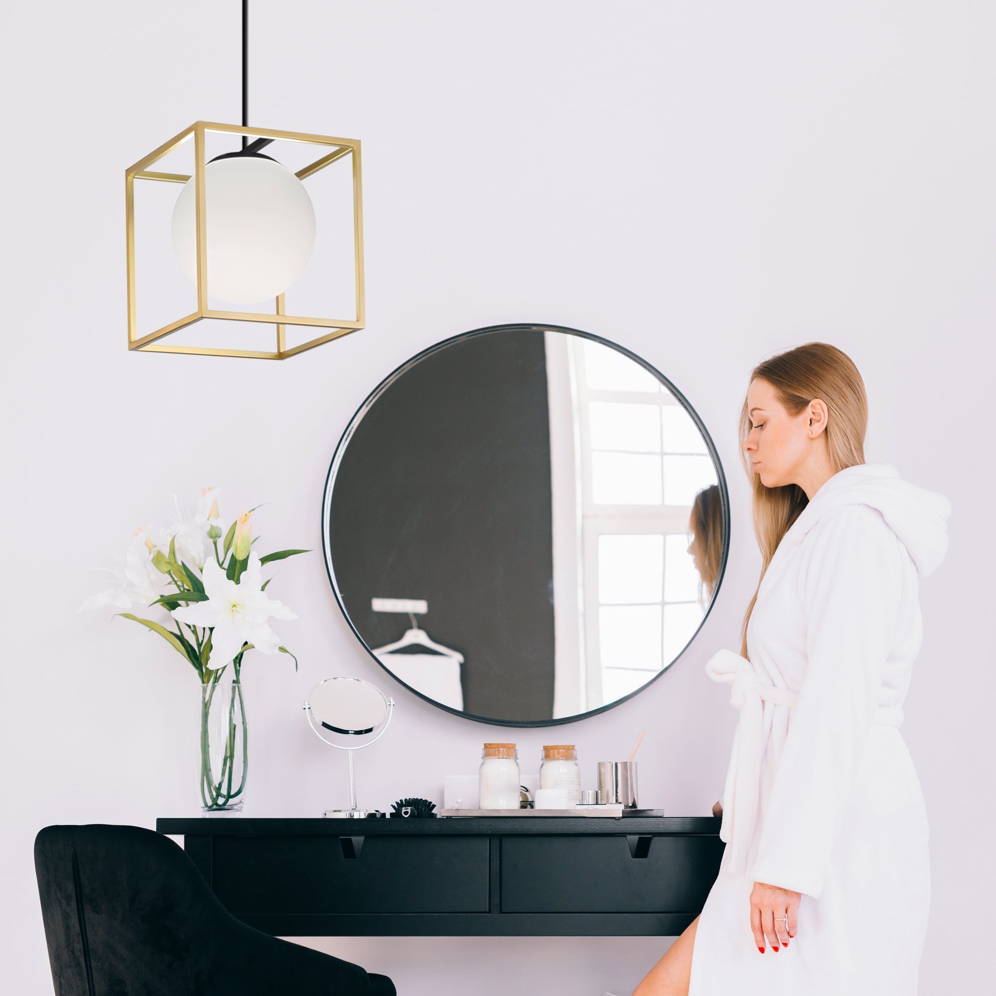 Lampa Wisząca APP1165-1CP Gold White  3