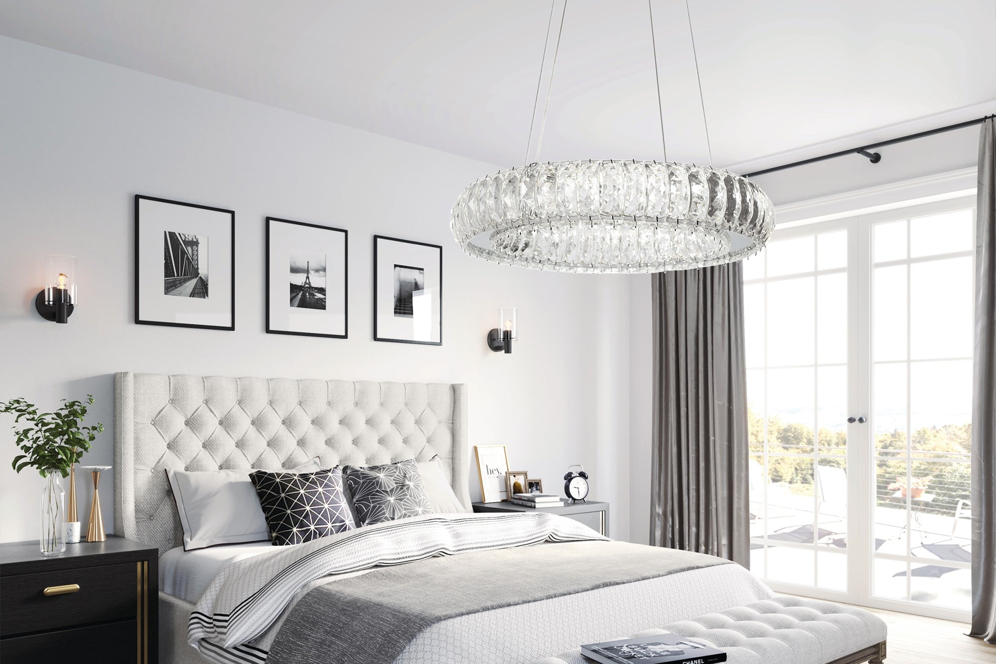 Kryształowa Lampa Sufitowa Led App1040-cp + Pilot  7