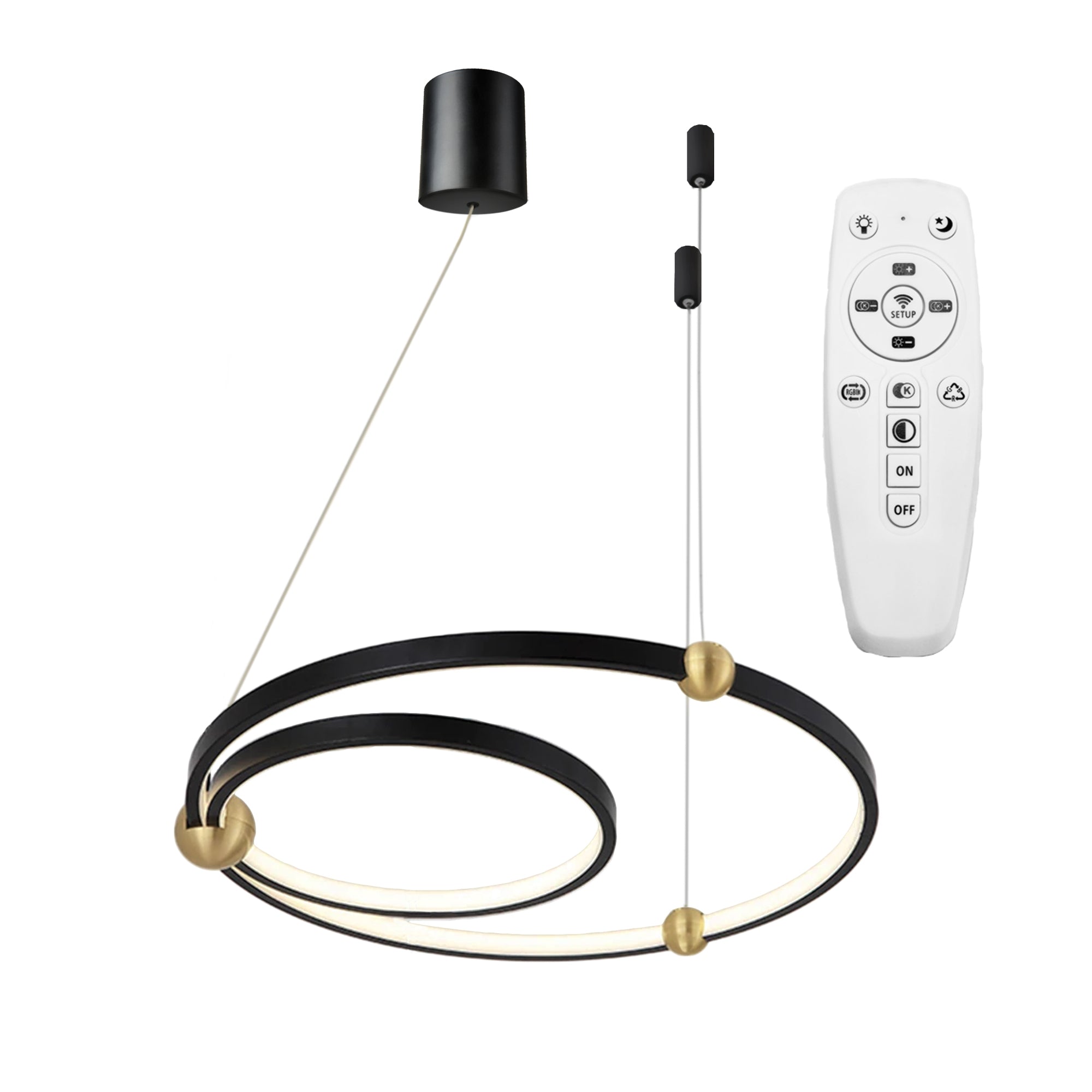 Lampa Ring Led + Pilot APP692-30-50 Czarna  1