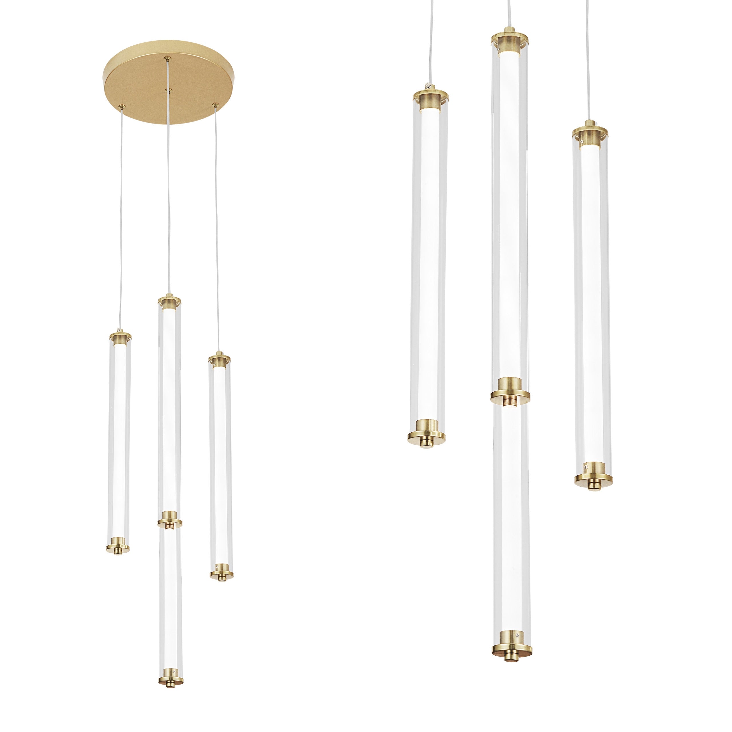 Lampa Wisząca Led G024-4cpr Złota  1