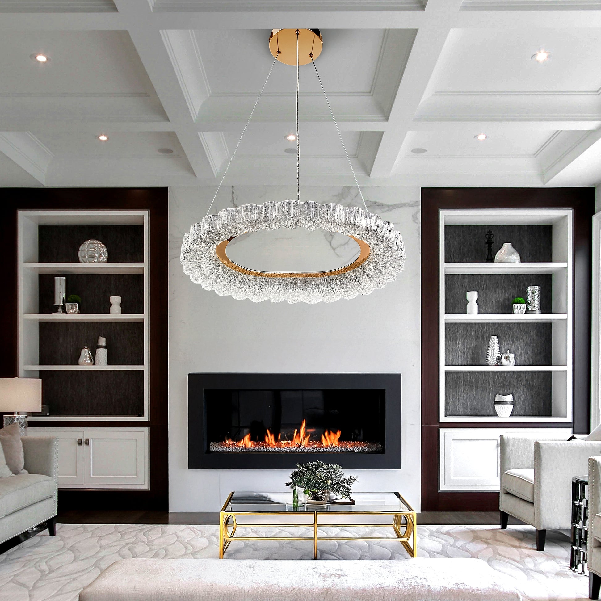 Lampa Wisząca Led Ms019-cp Różowe Złoto 60cm  2