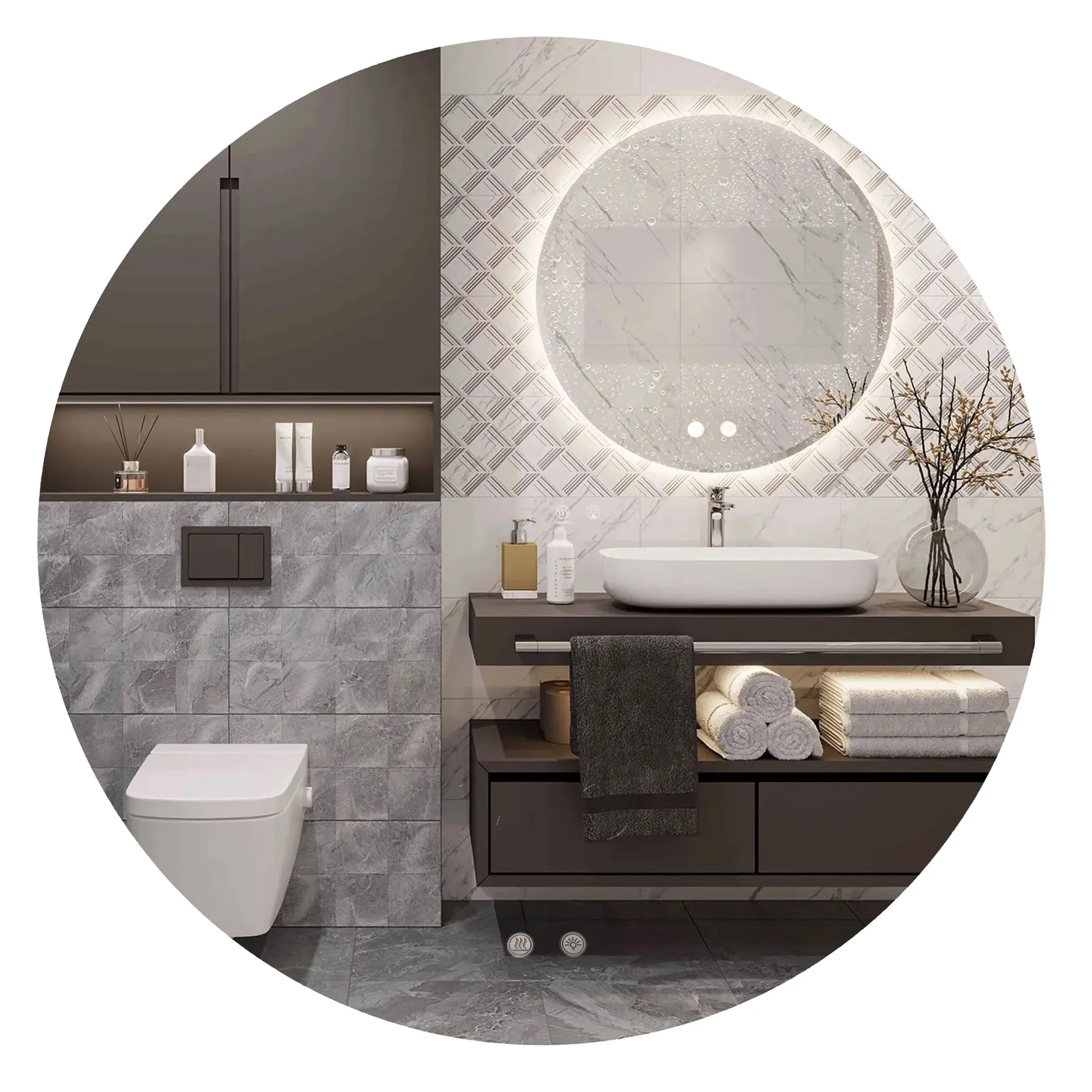 Lustro Ścienne Led 70cm Hzj070  1