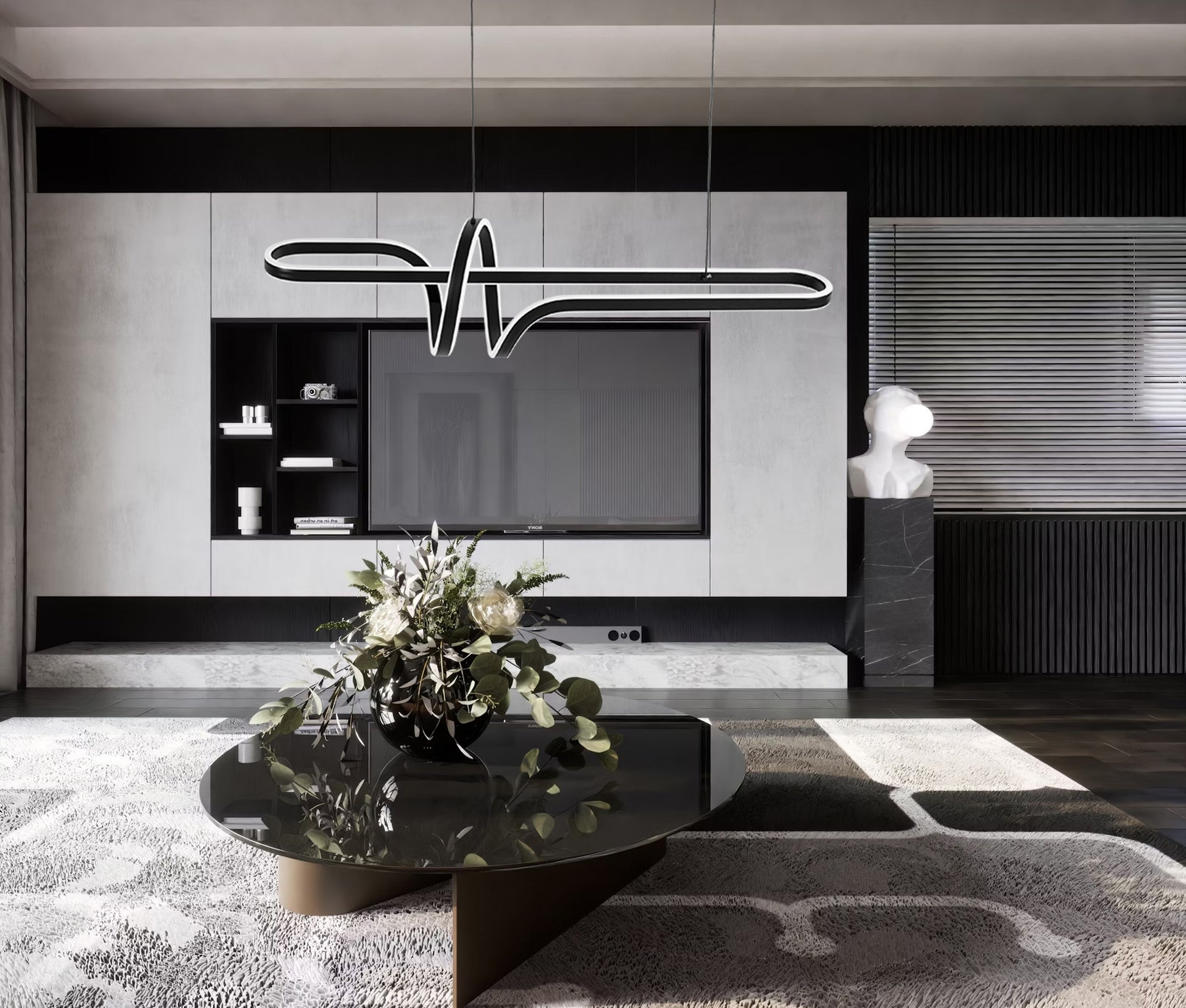 Lampa Wisząca Led G038-cp Czarna  4