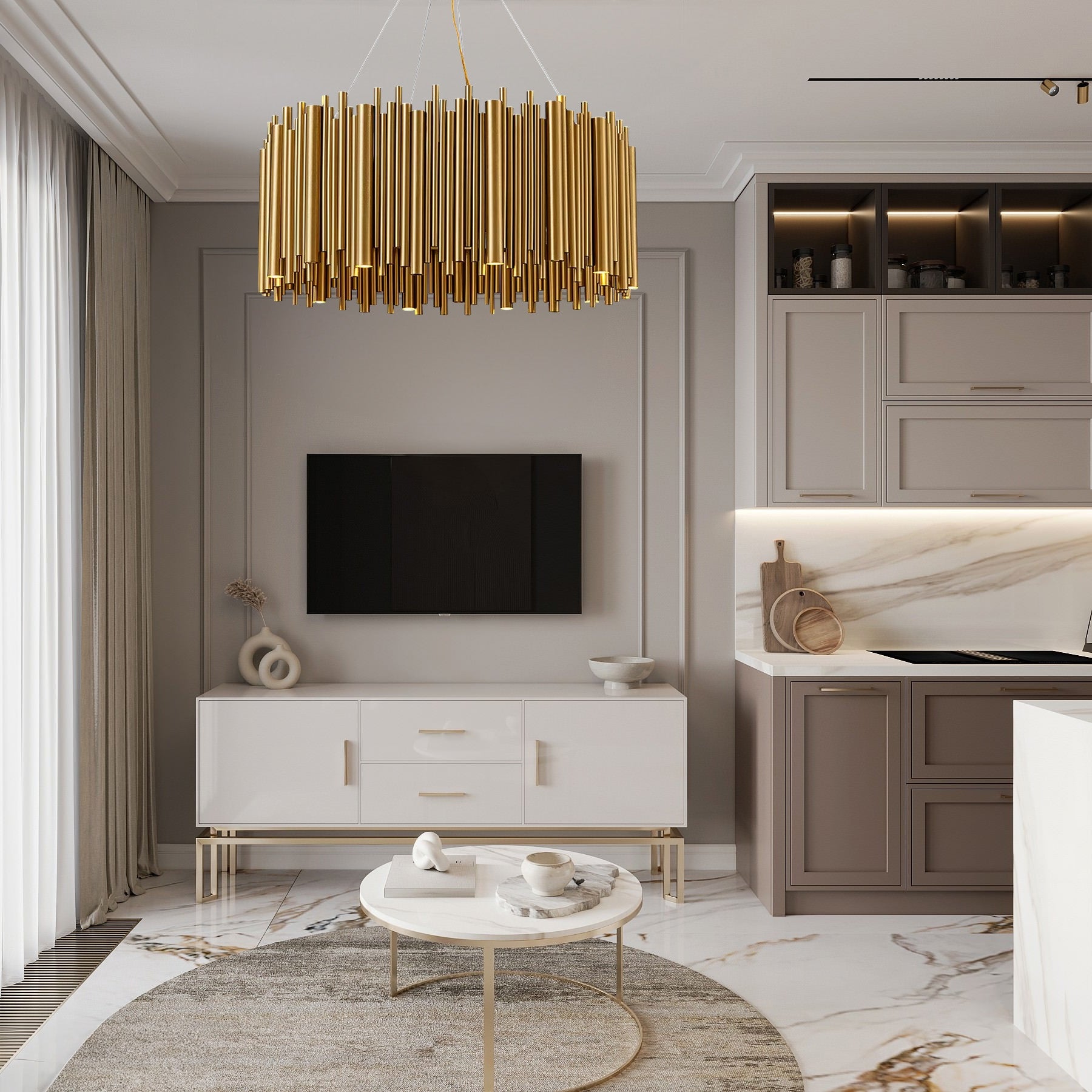 Lampa Sufitowa Złota APP1560-12CP  2