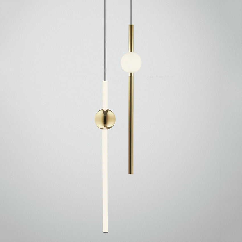 Lampa Sufitowa Wisząca Długa Led App475-cp Złota  6