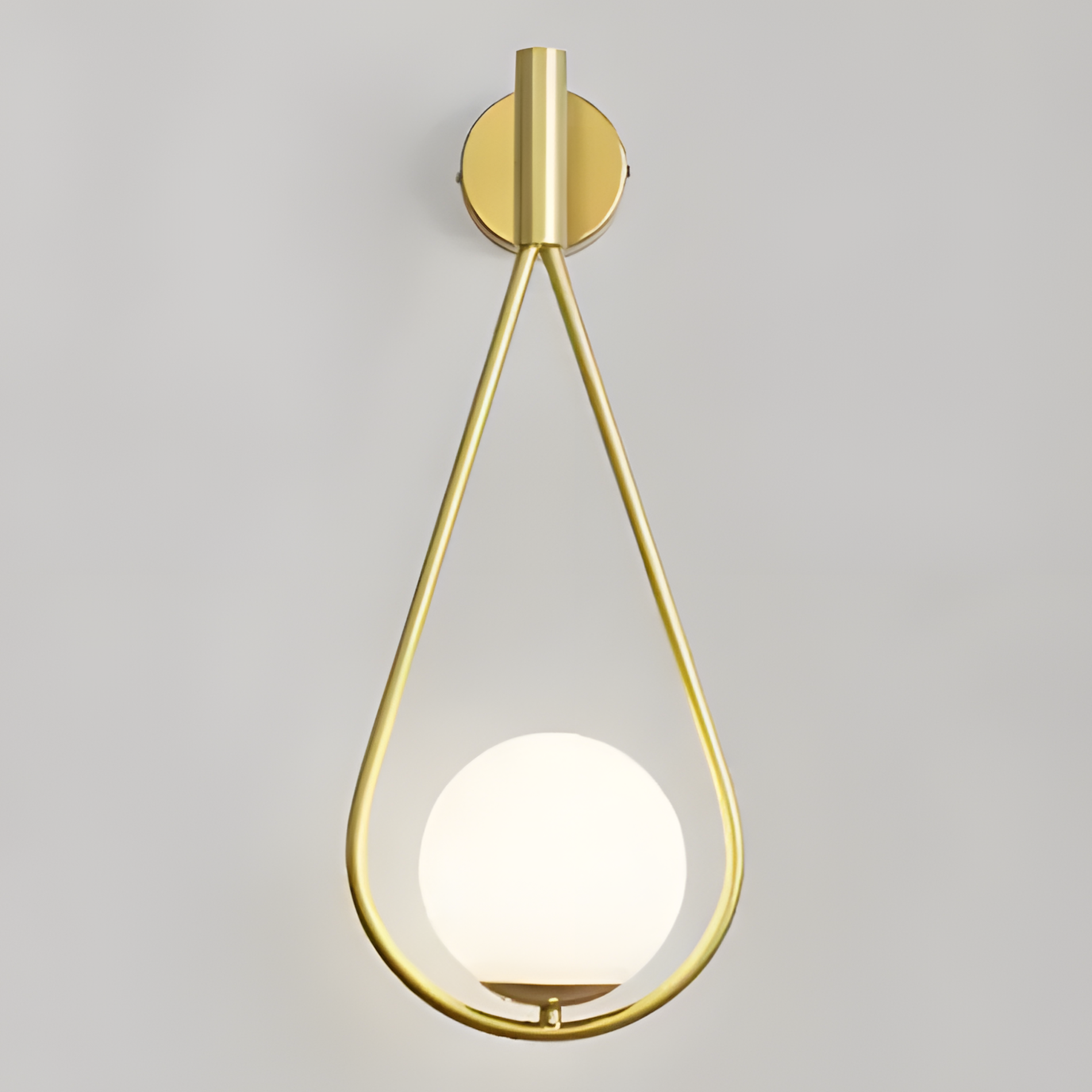 Kinkiet Ścienny Kula Szklana G094-1w Złoty Biały  5